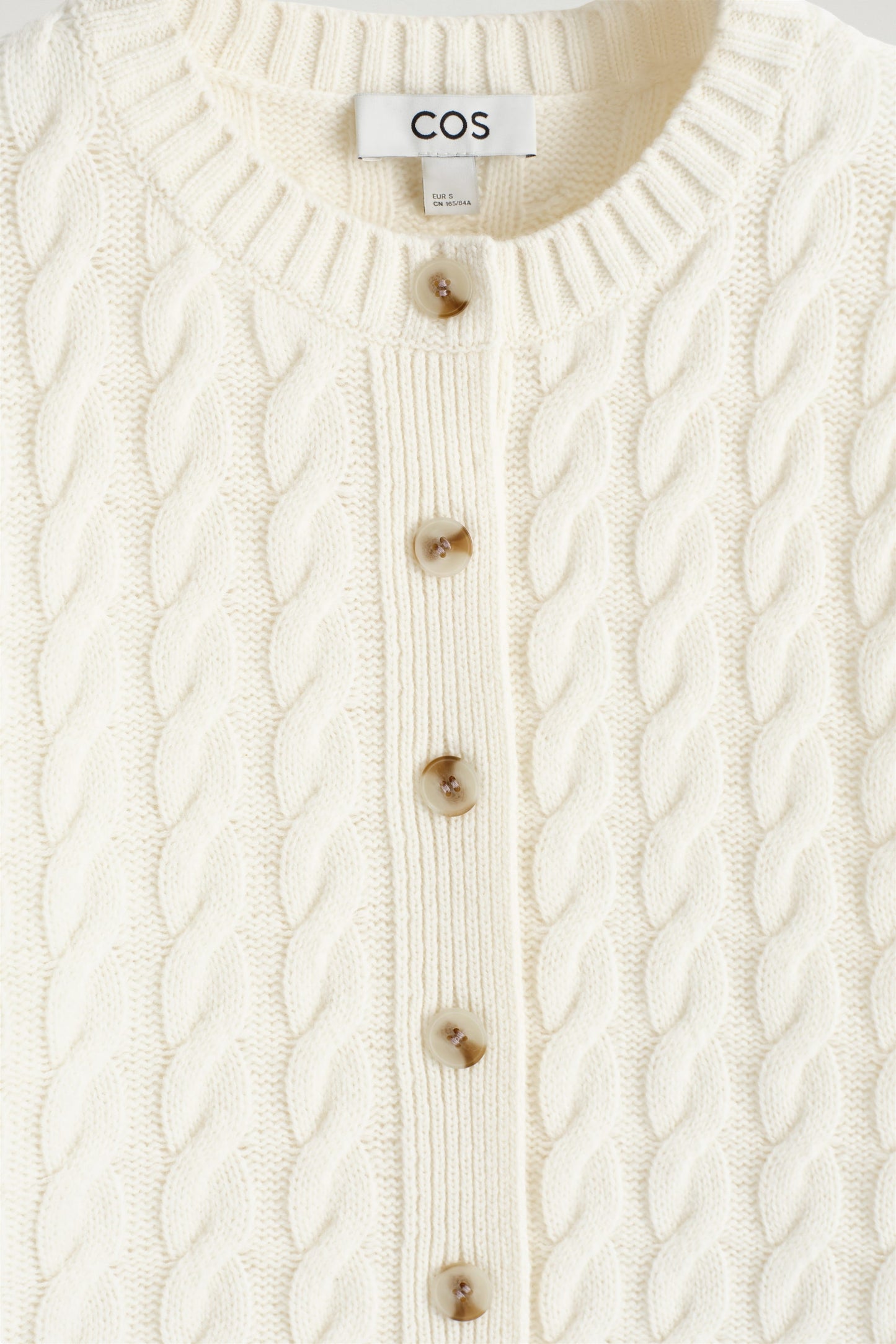 Cable-Knit Merino Wool Cardigan