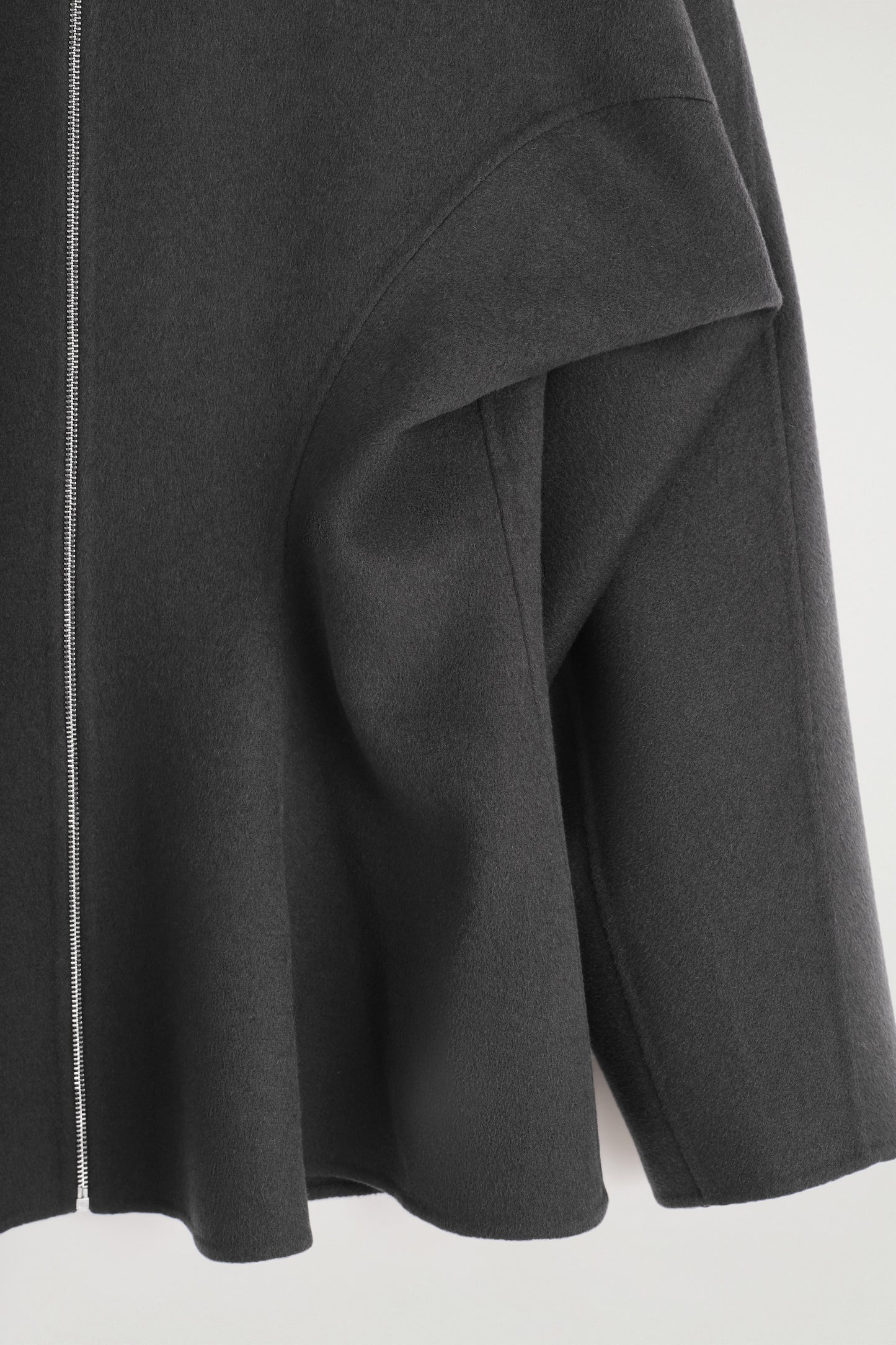 Double-Faced Wool V-Neck Top