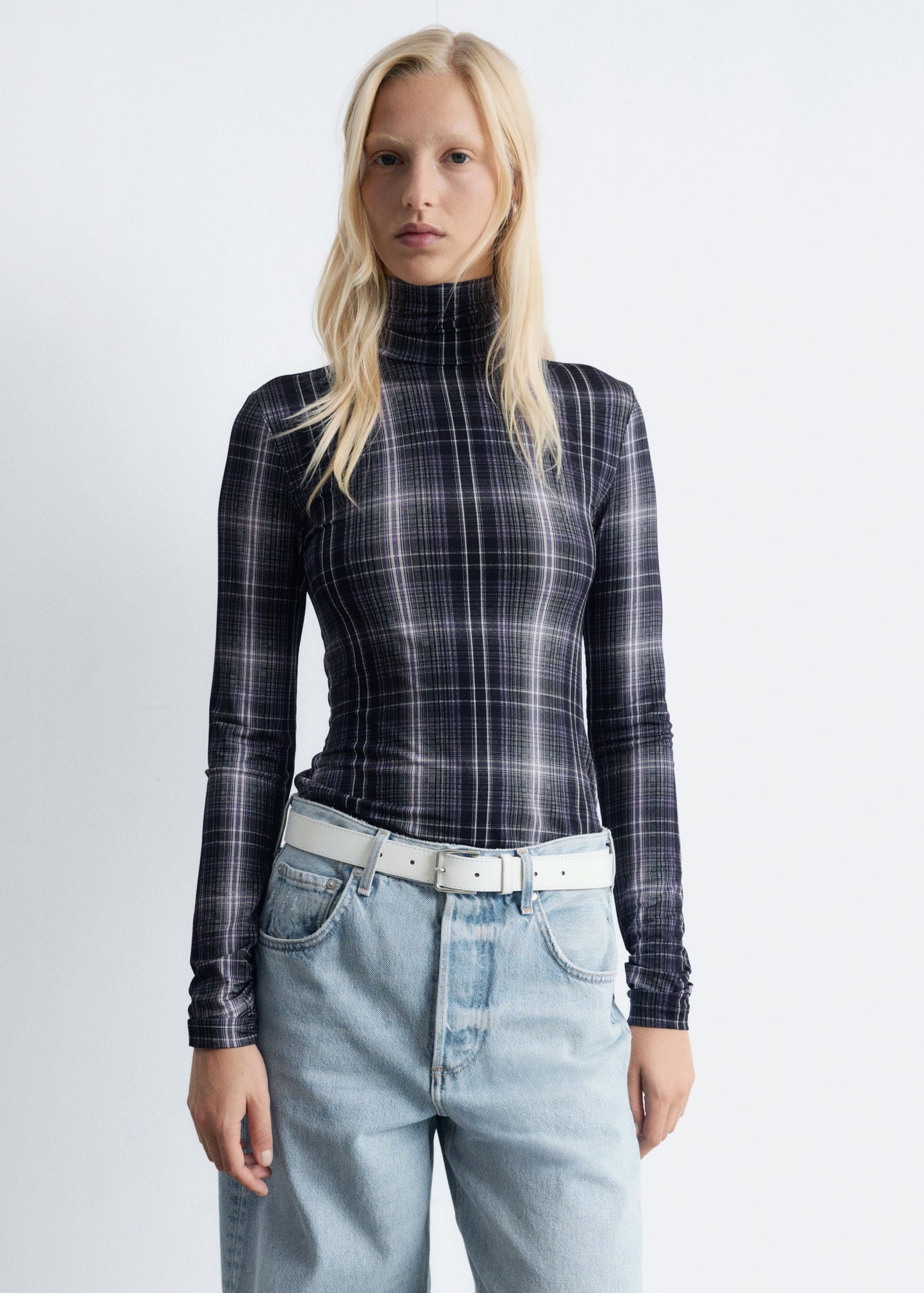 Slim Fit Turtleneck Top