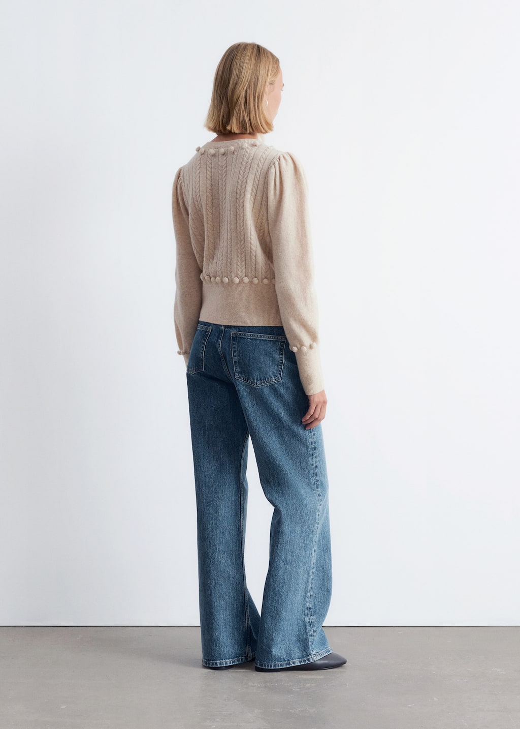 Cable-Knit Wool Cardigan