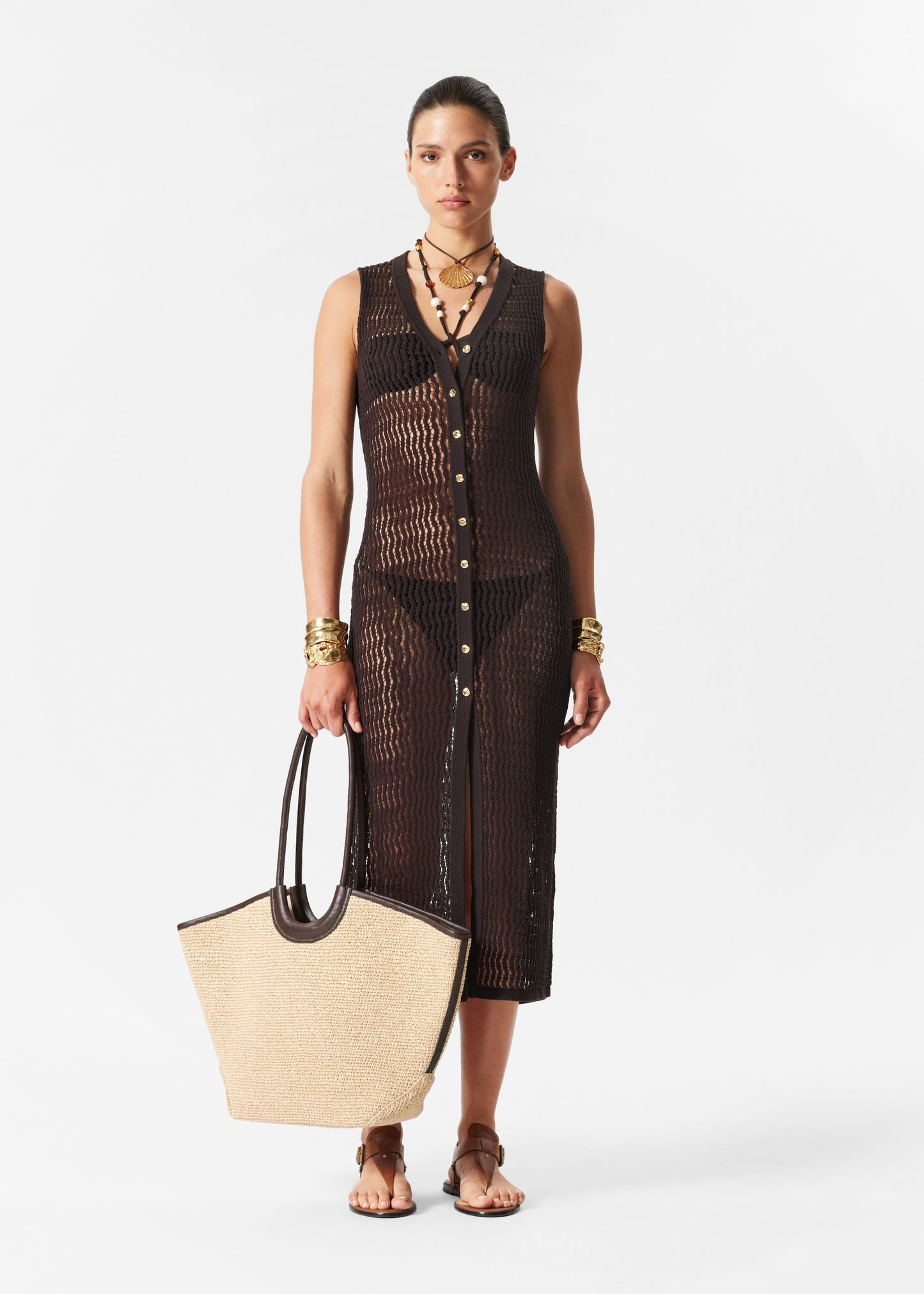 Open-Knit Maxi Dress