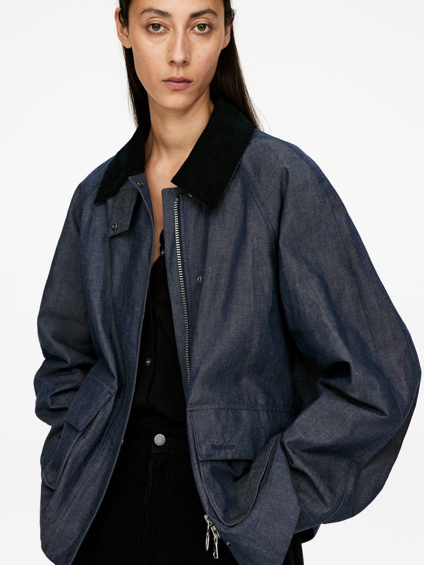 ARKET and Barbour Dry-Waxed Denim Jacket