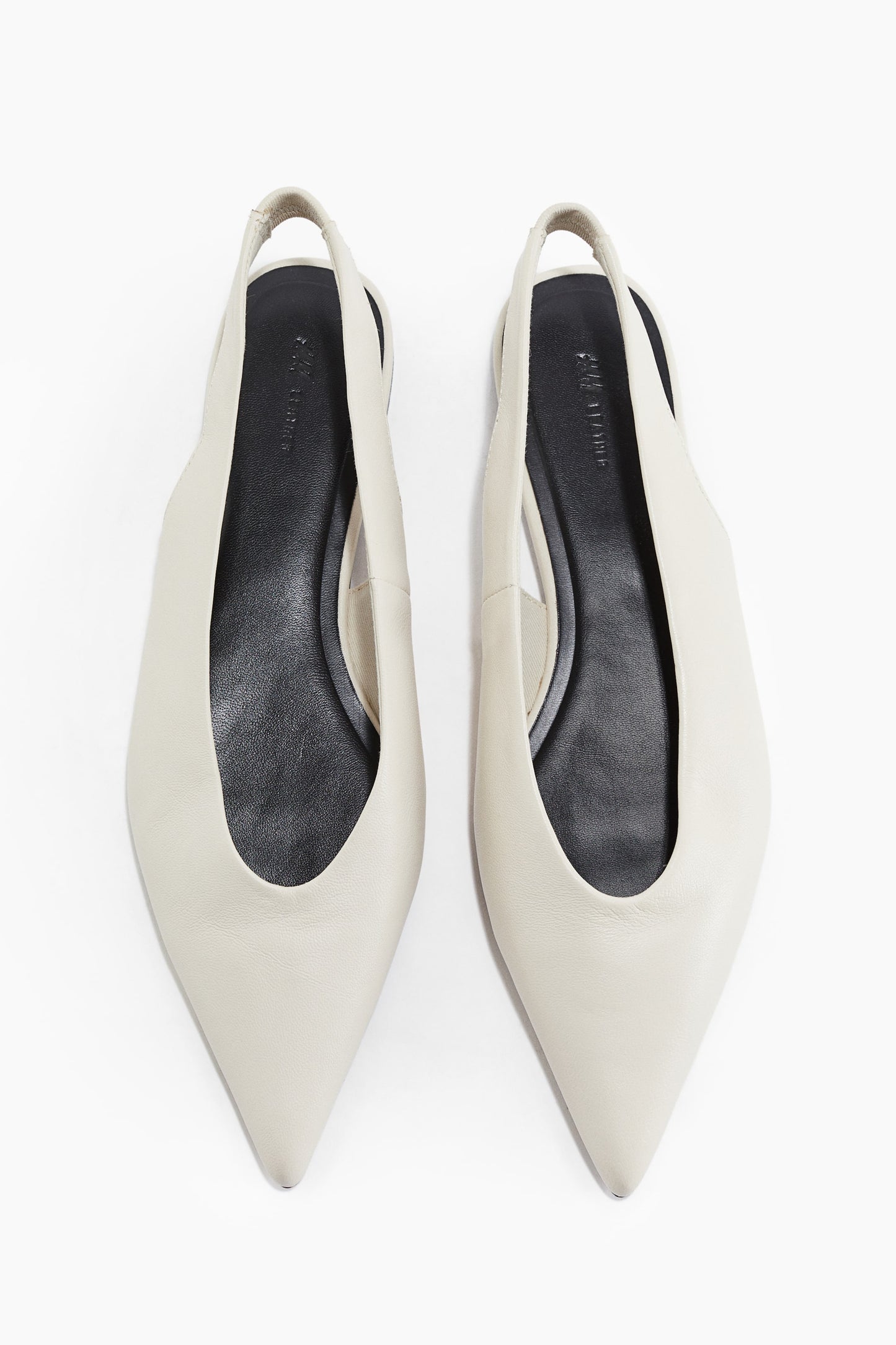 Leather slingbacks