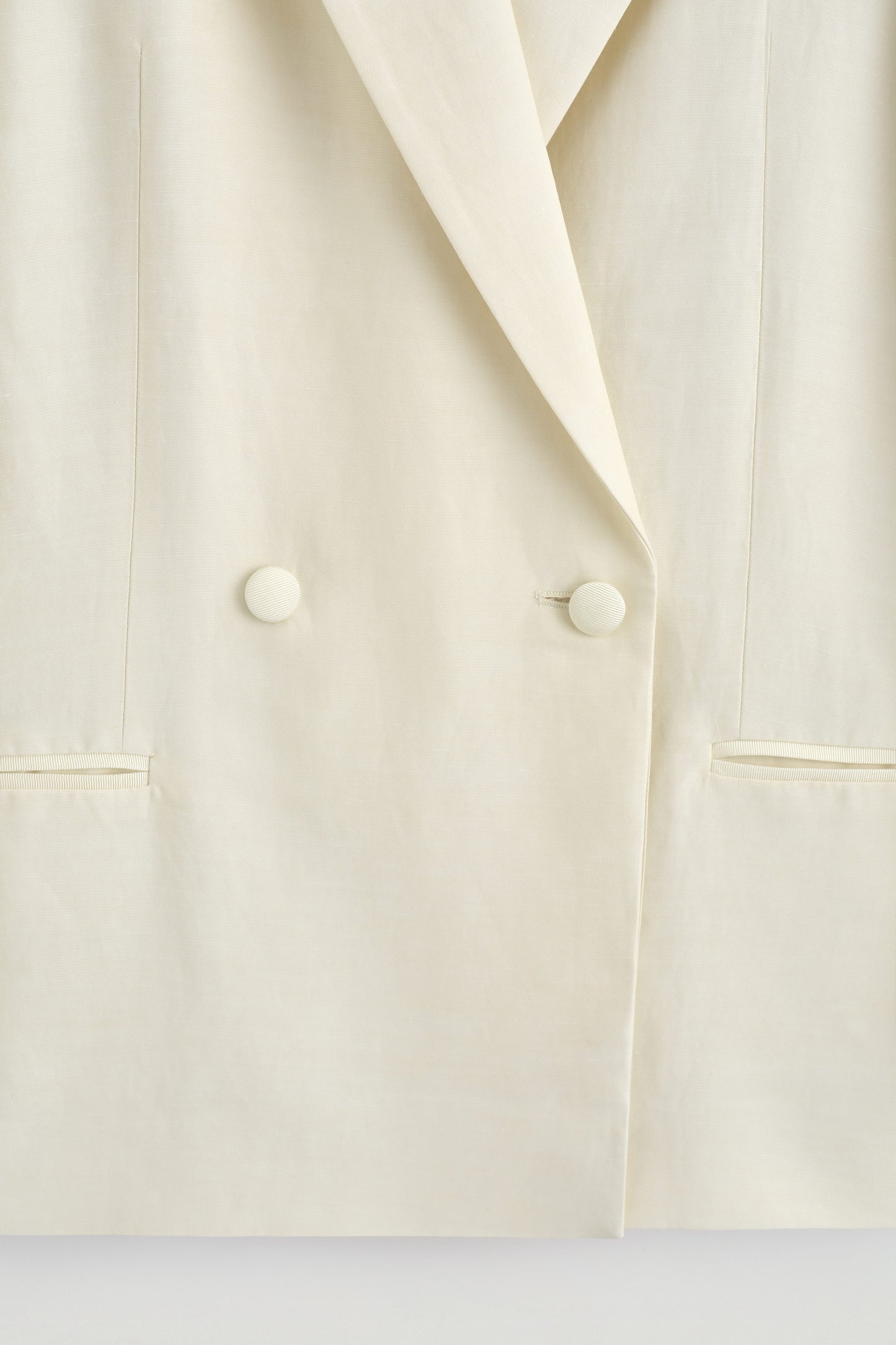 Linen-Blend Tuxedo Blazer