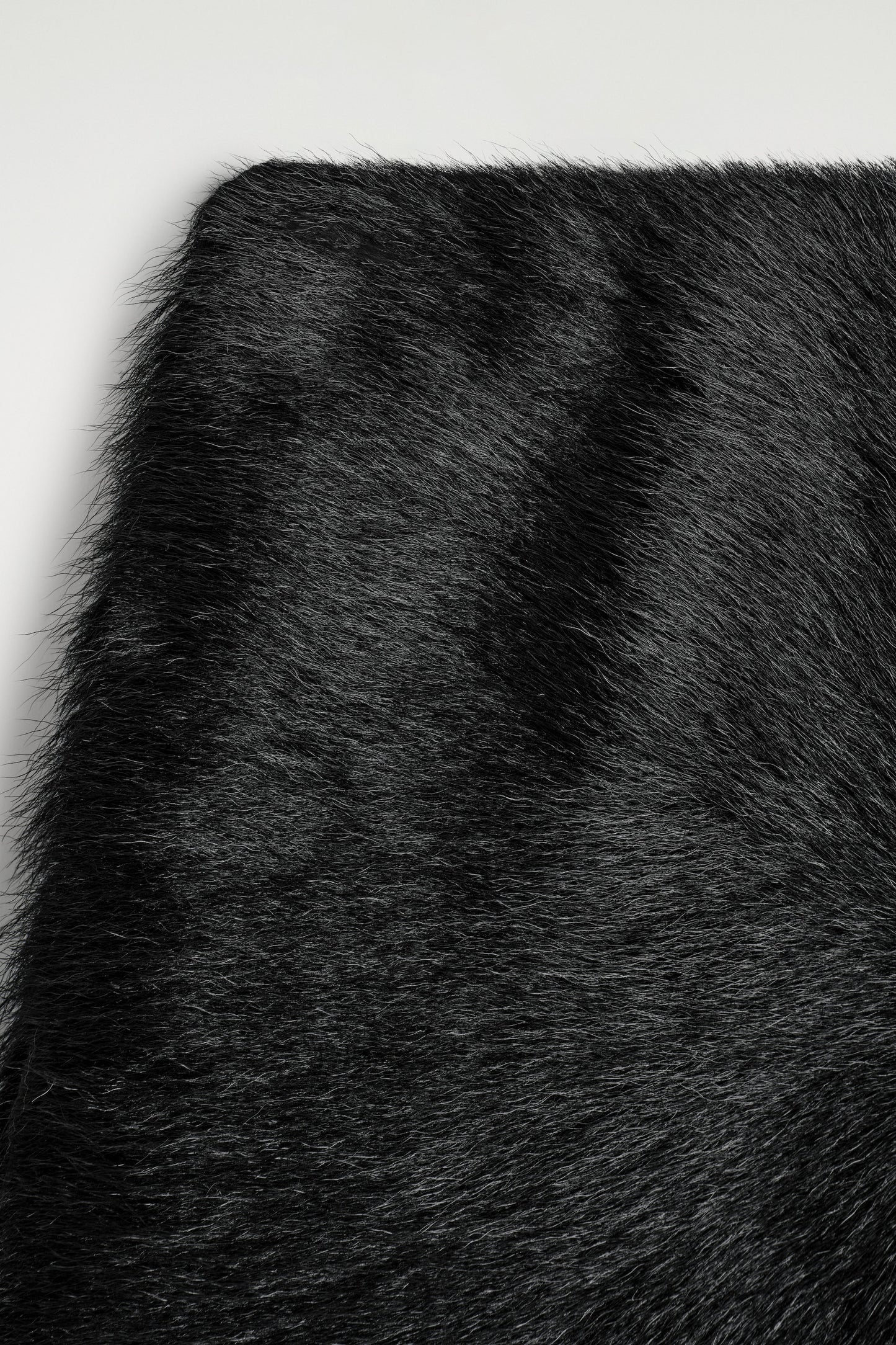 Pony hair-effect leather mini skirt