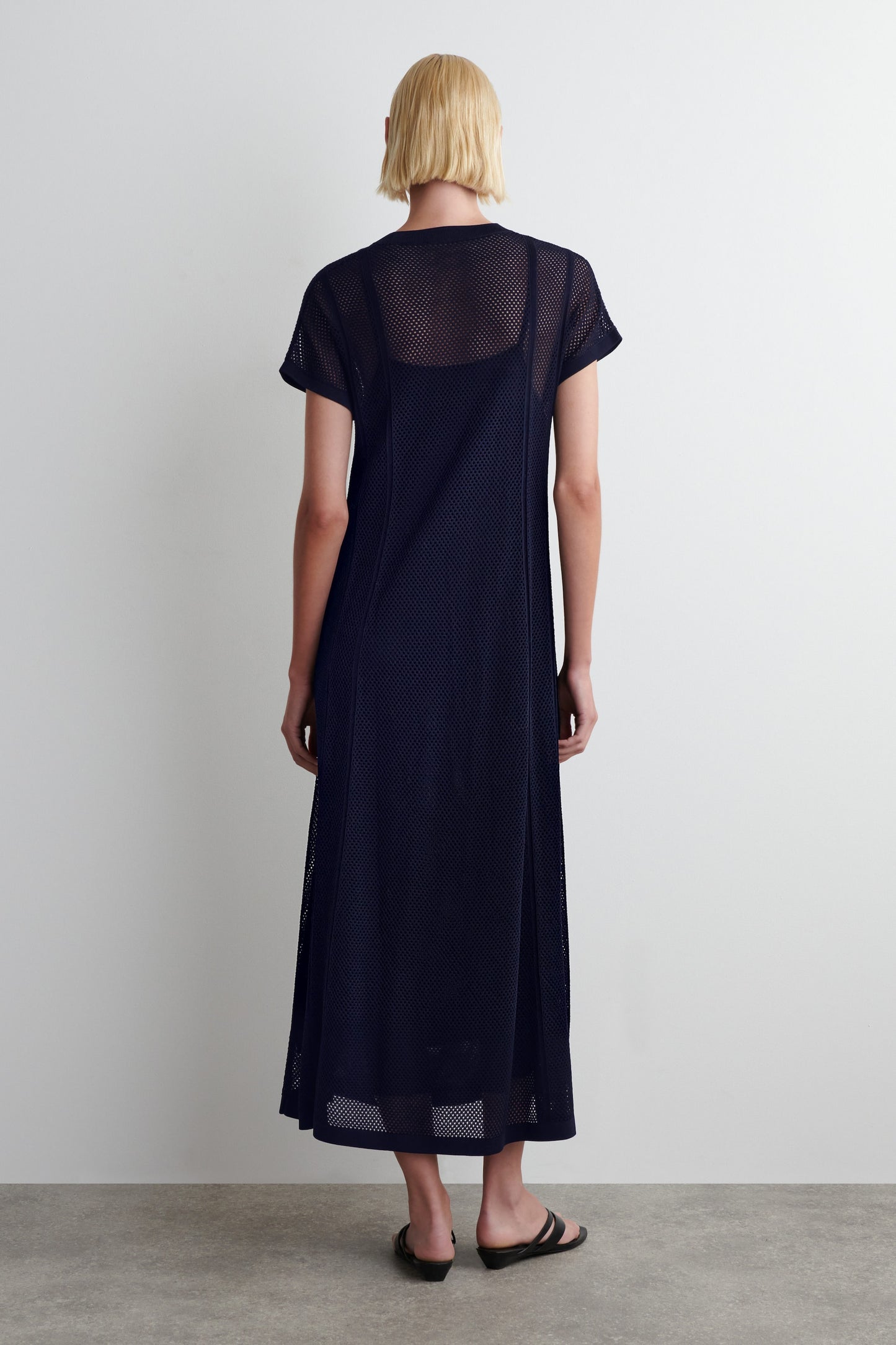 Pointelle-Knit Cotton Maxi Dress