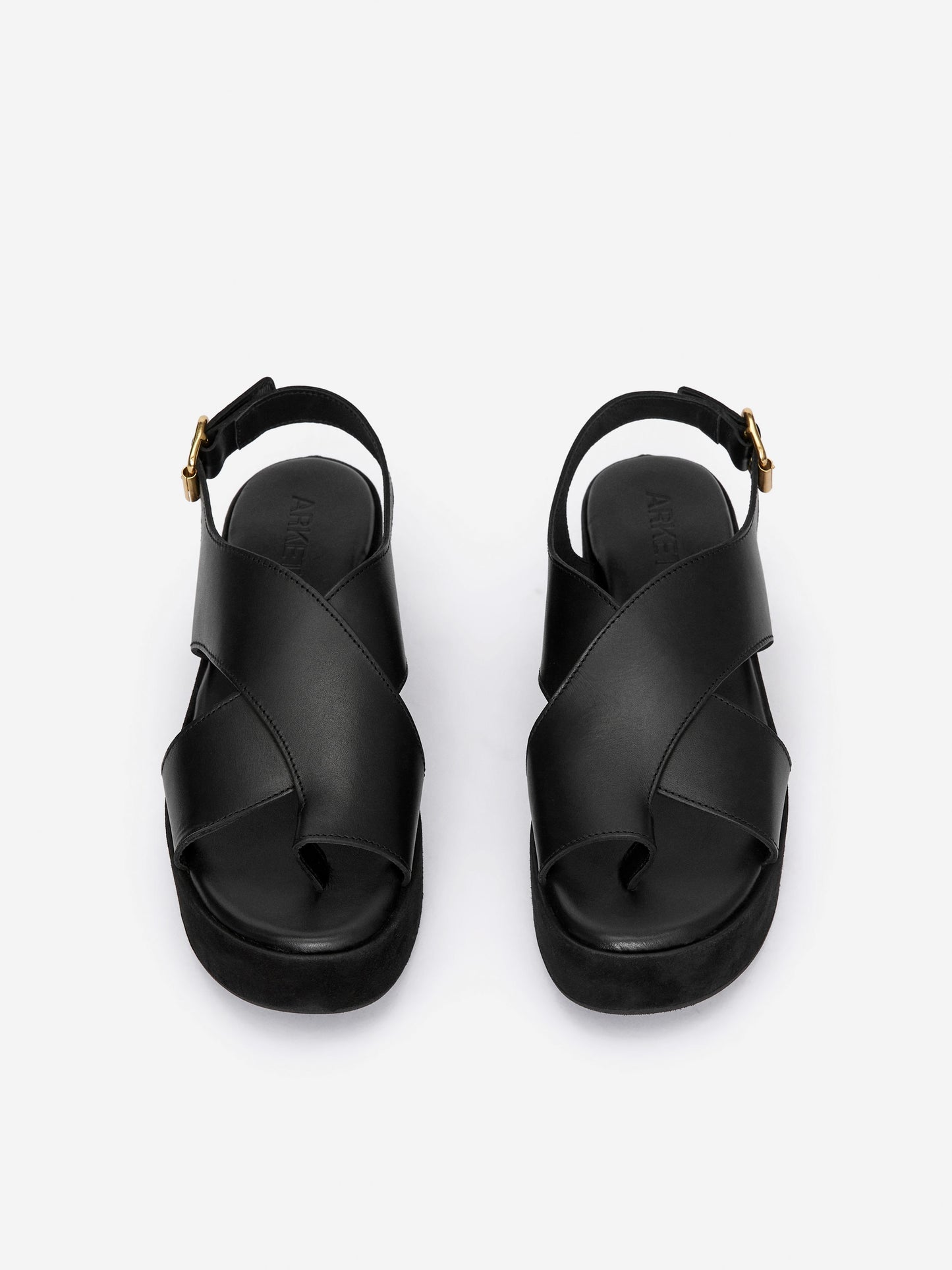 Leather Wedge Sandals