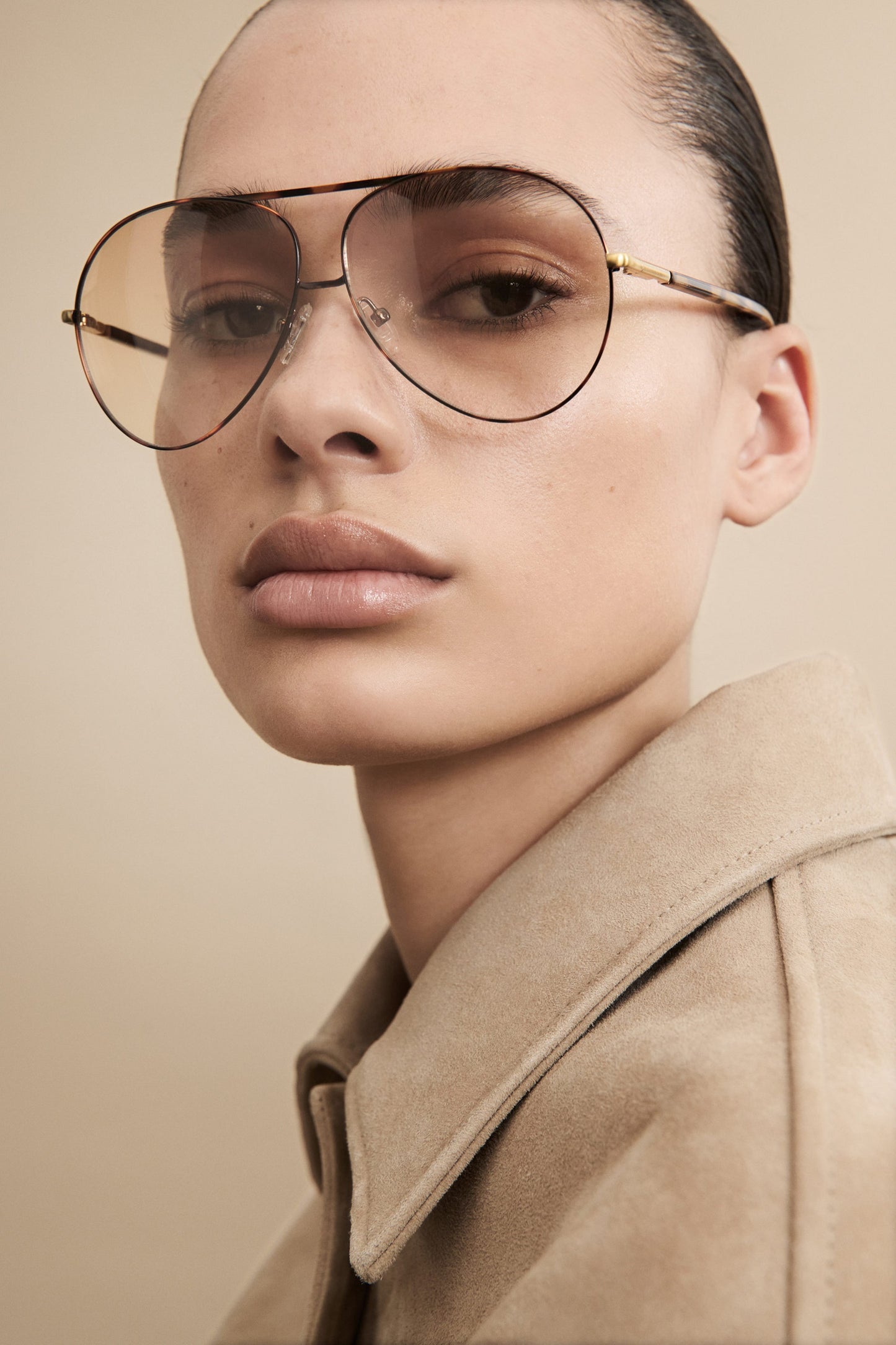 Wire-Frame Aviator Sunglasses