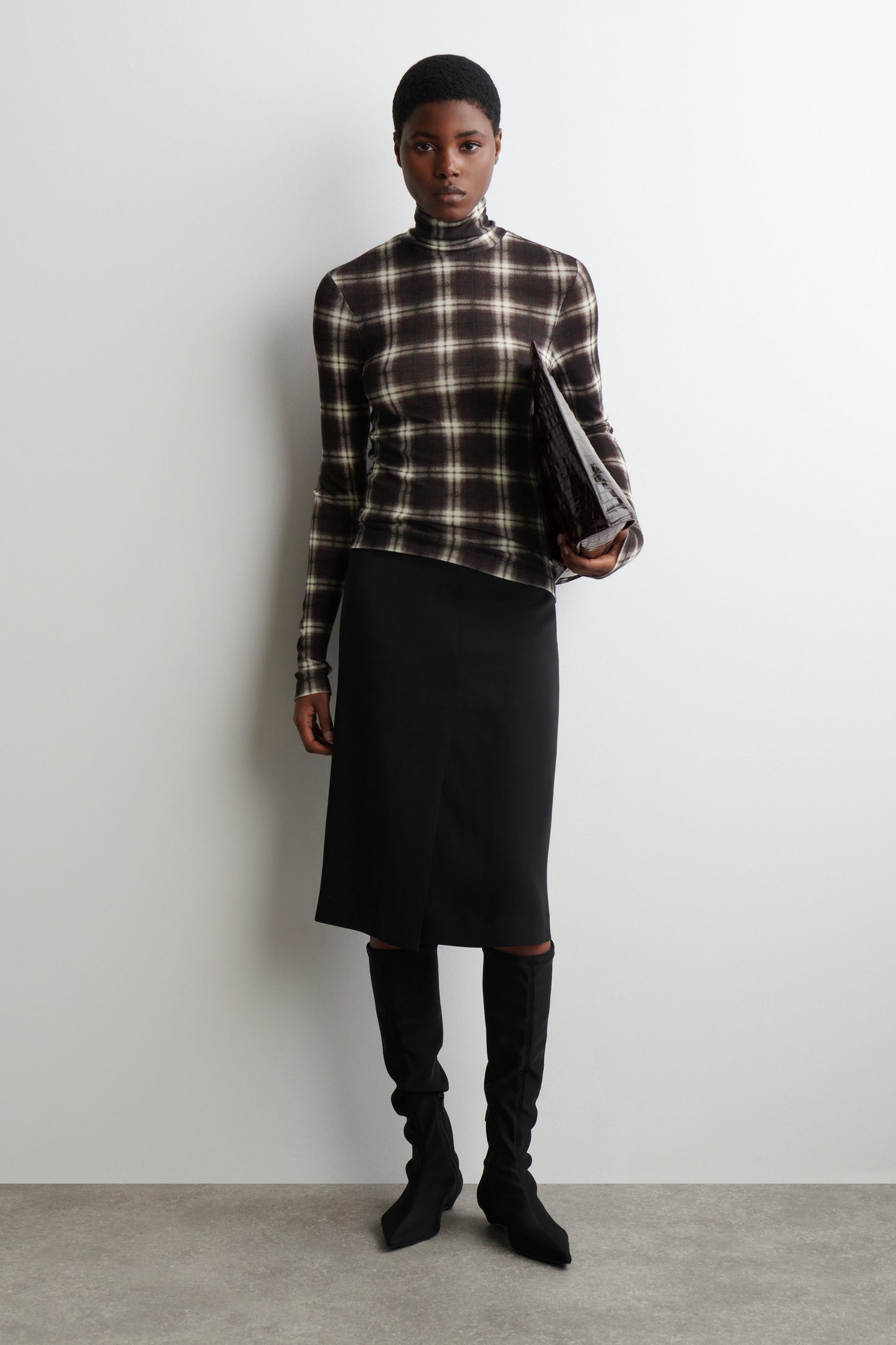 Merino Wool High-Neck Top