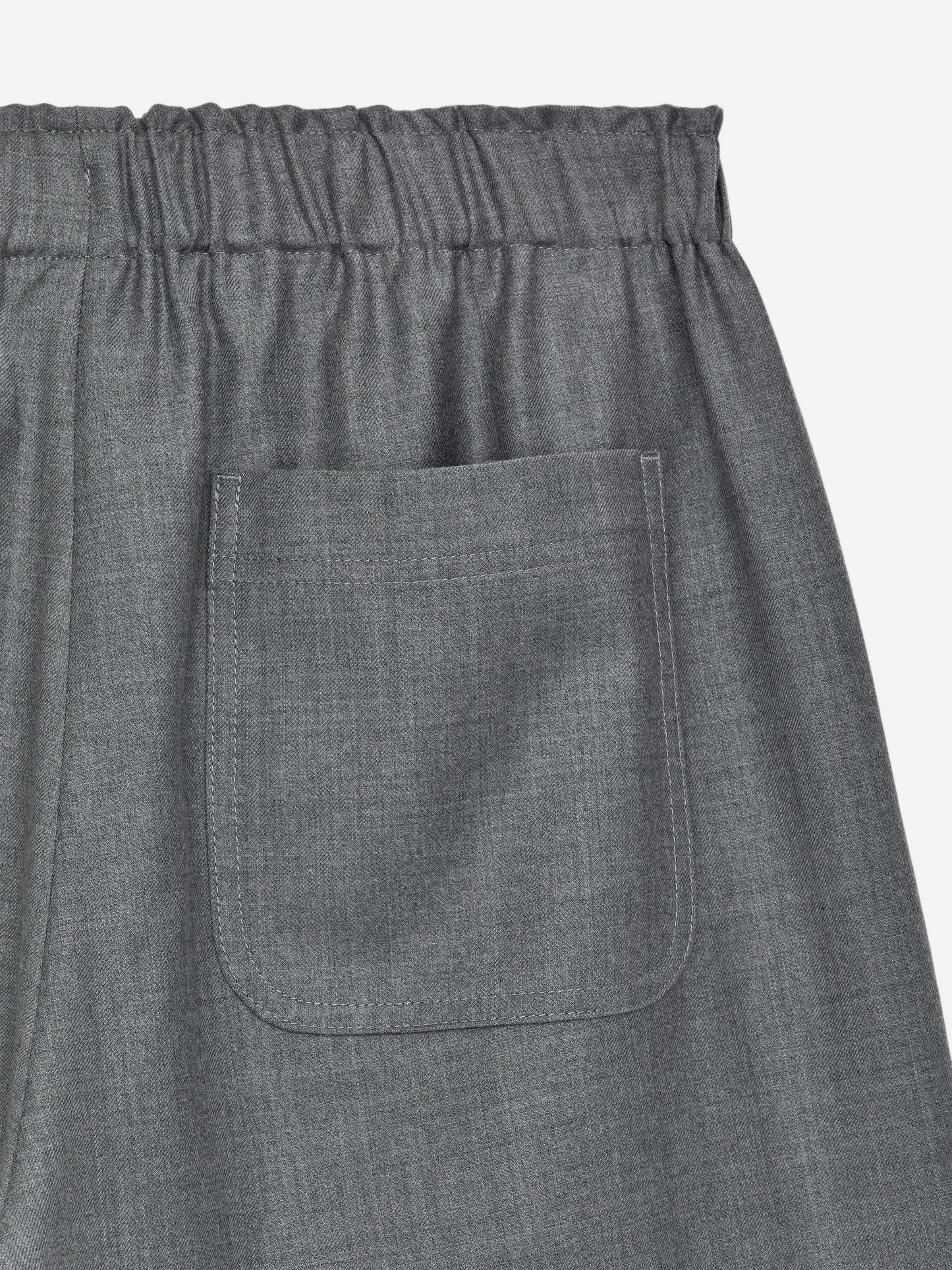 Drawstring Flannel Trousers
