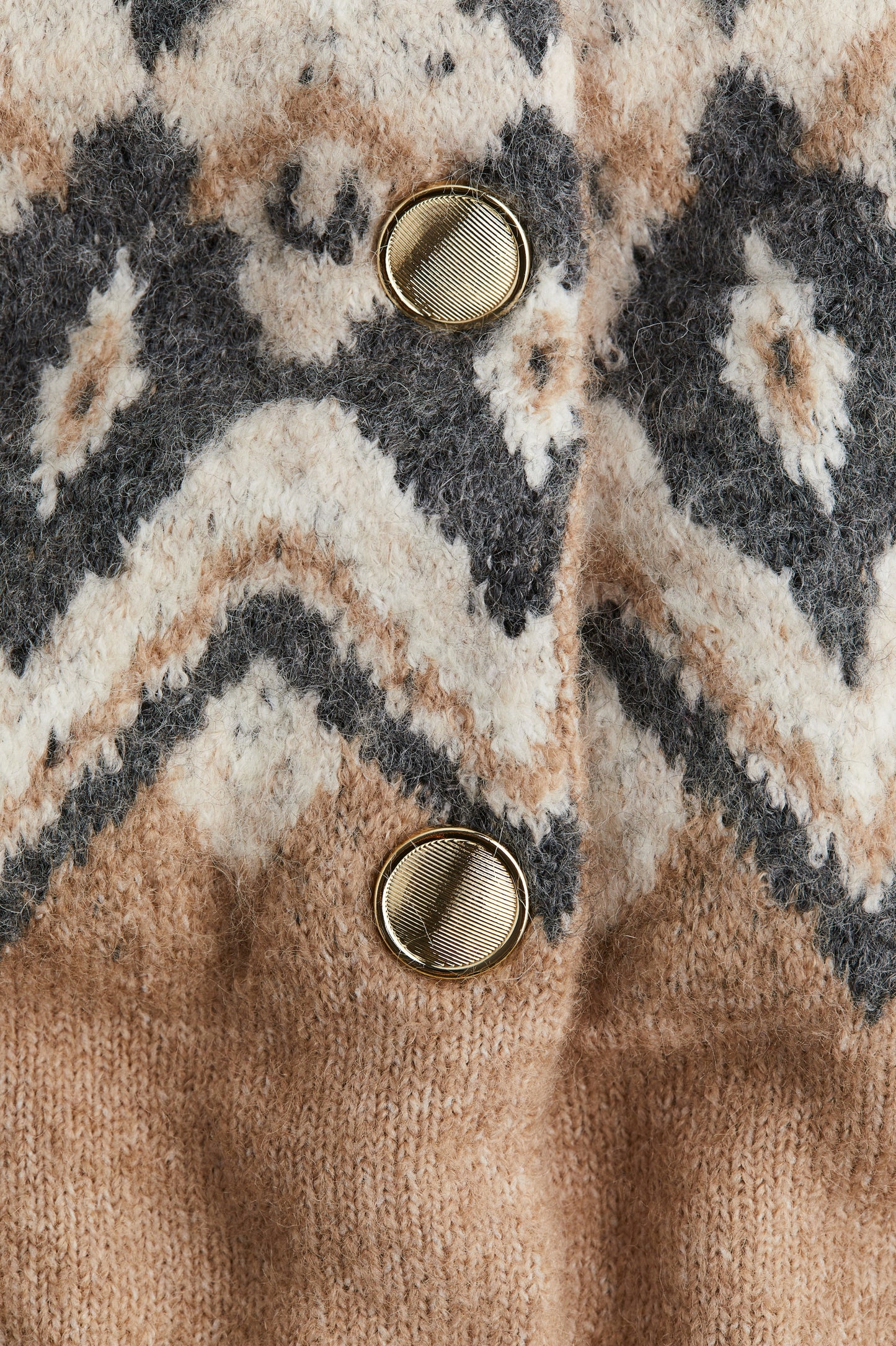 Jacquard-knit cardigan