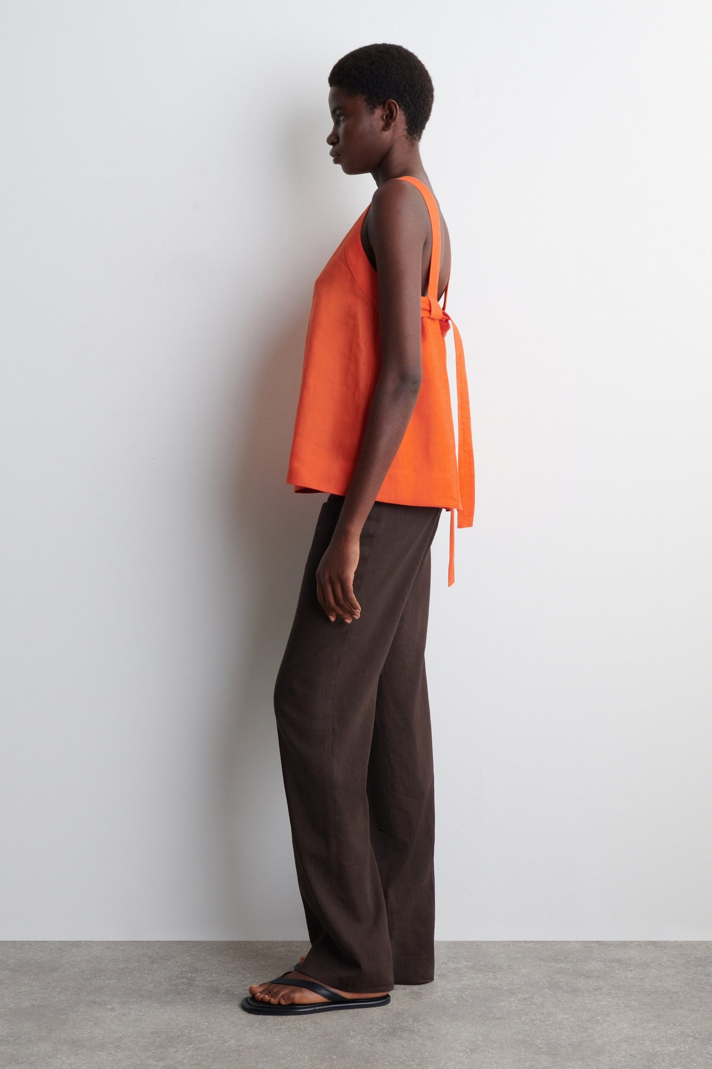 Tie-Back Linen Top