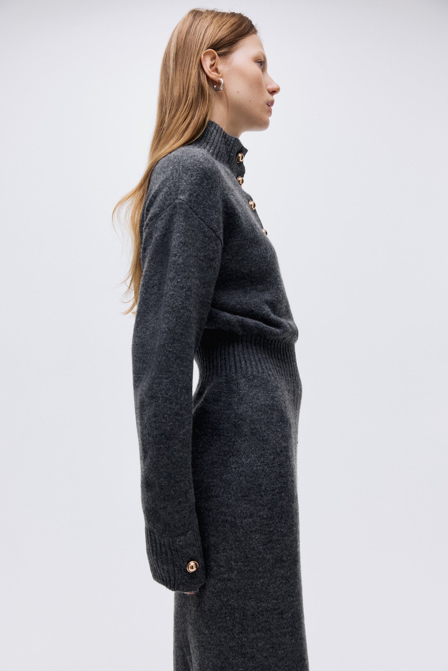Knitted turtleneck dress
