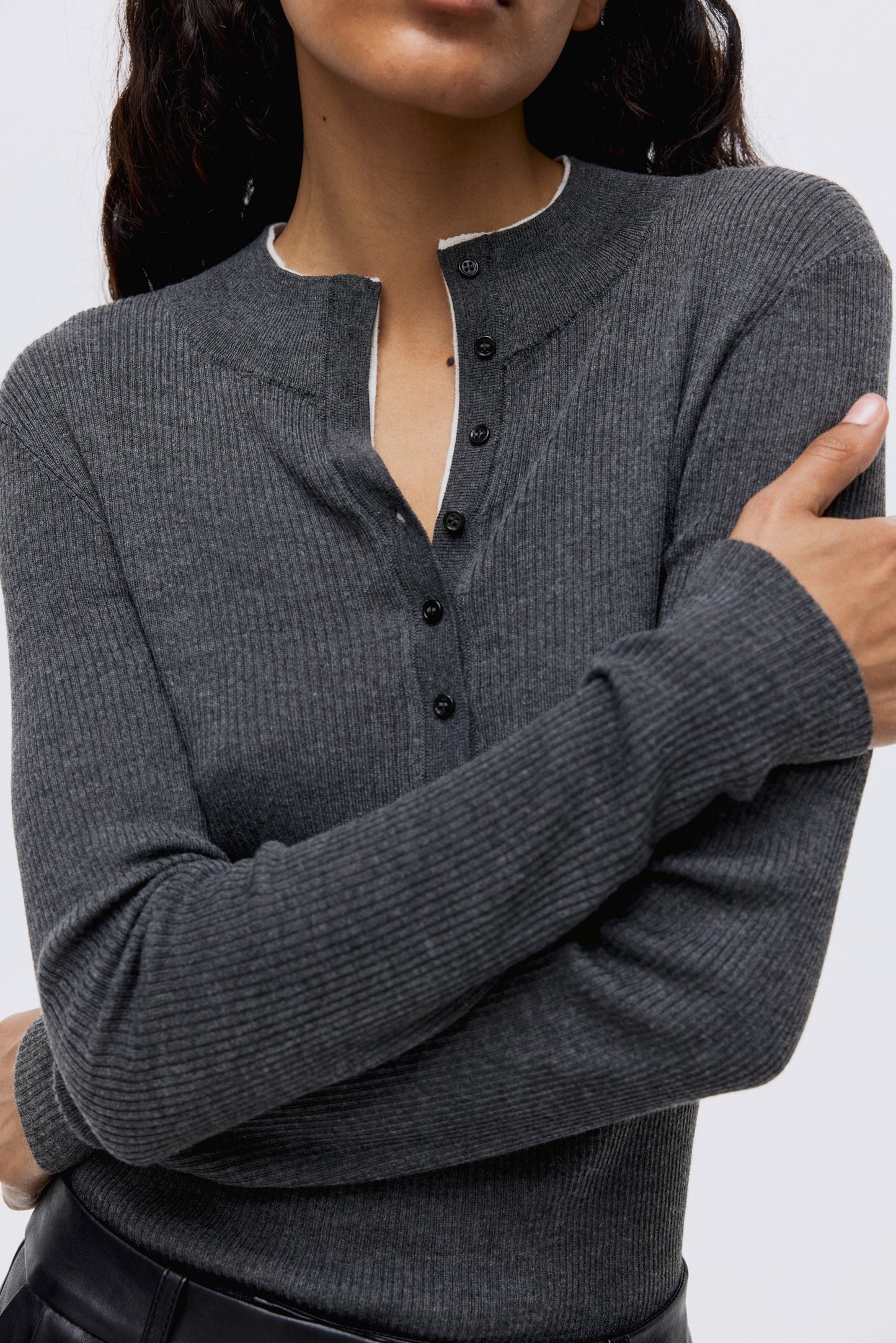 Rib-knit top