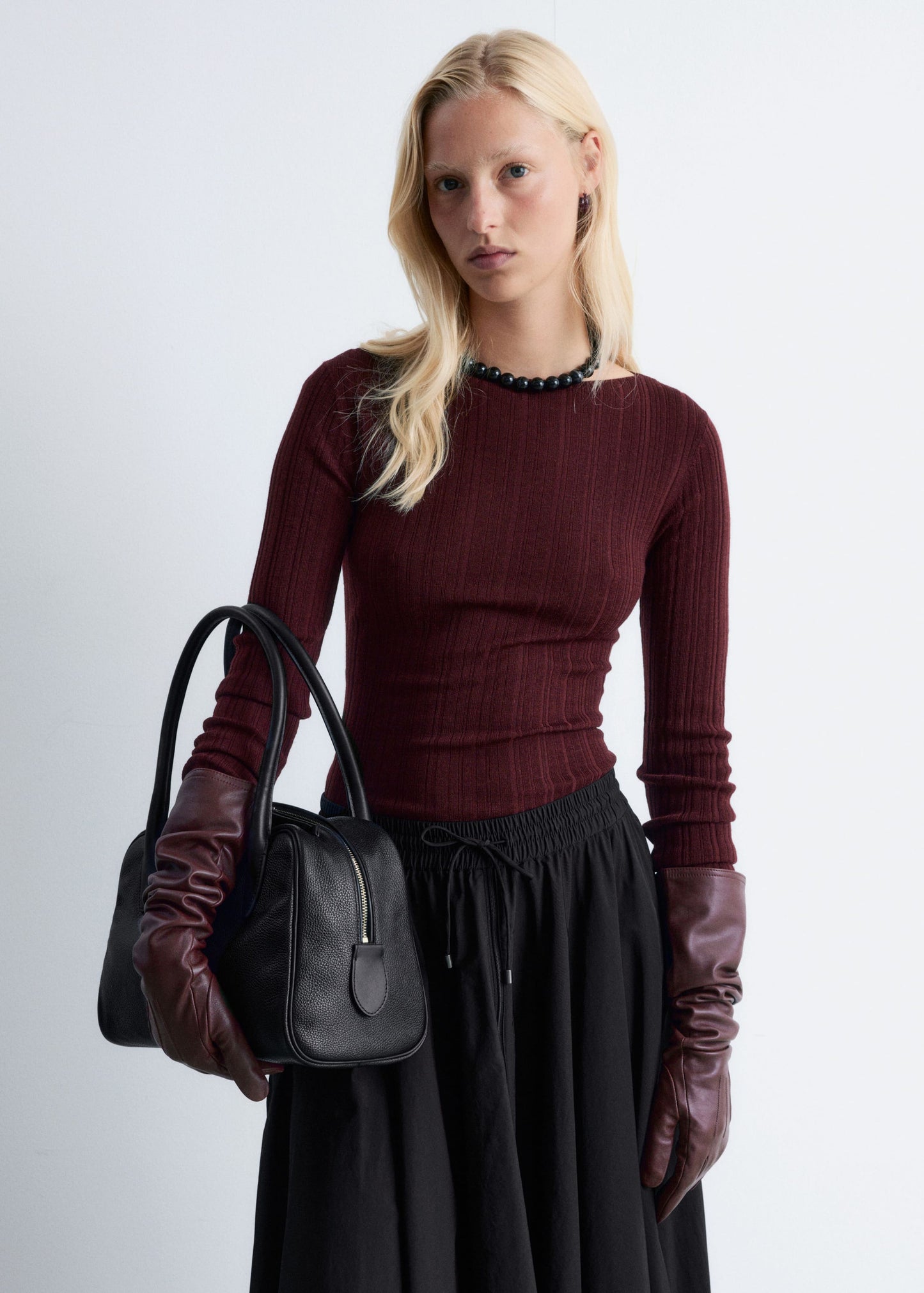 Long Leather Gloves
