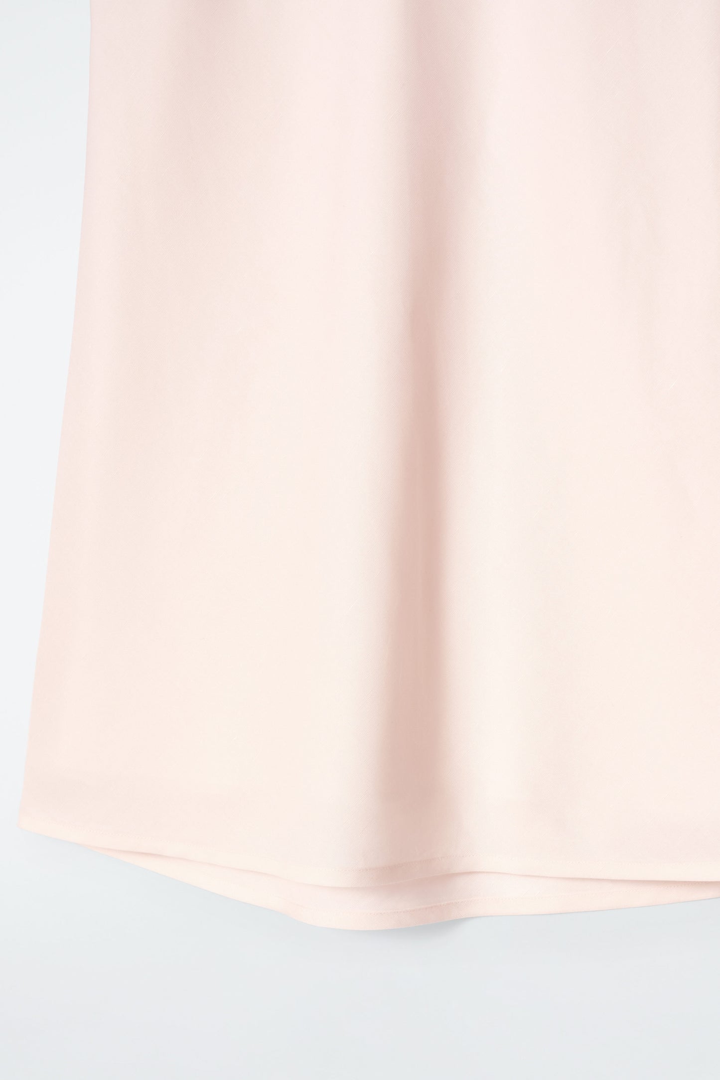 Linen-blend midi column skirt