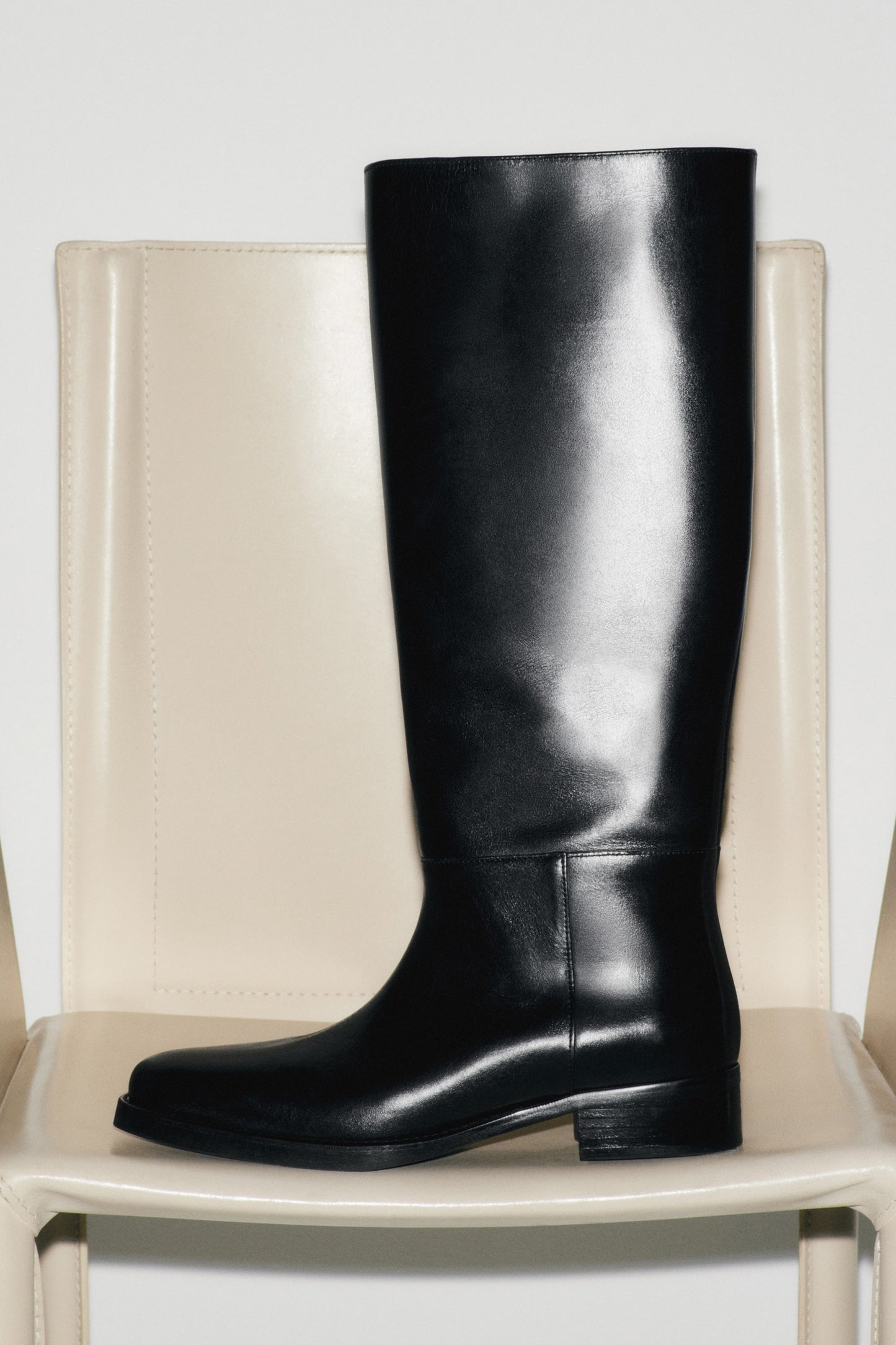 Leather Knee-High Boots