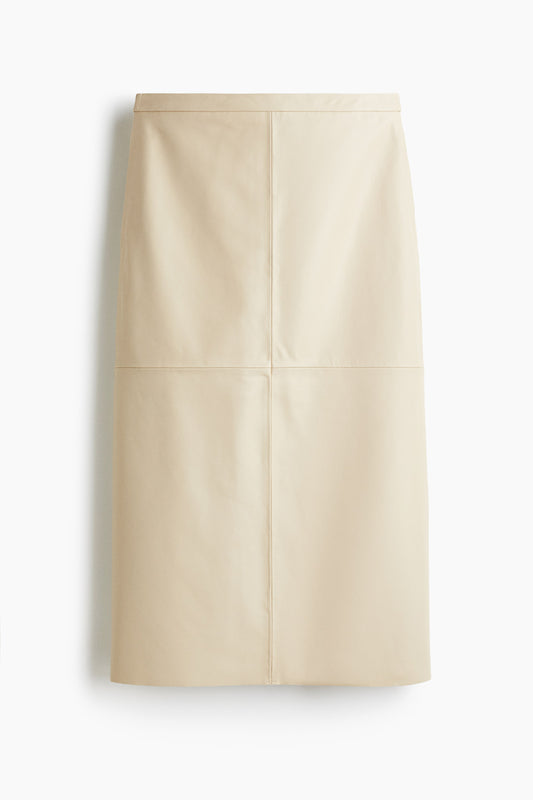 Leather pencil skirt