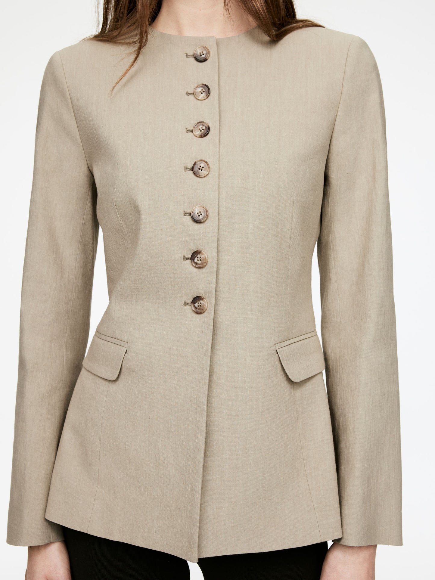 Linen-Blend Blazer