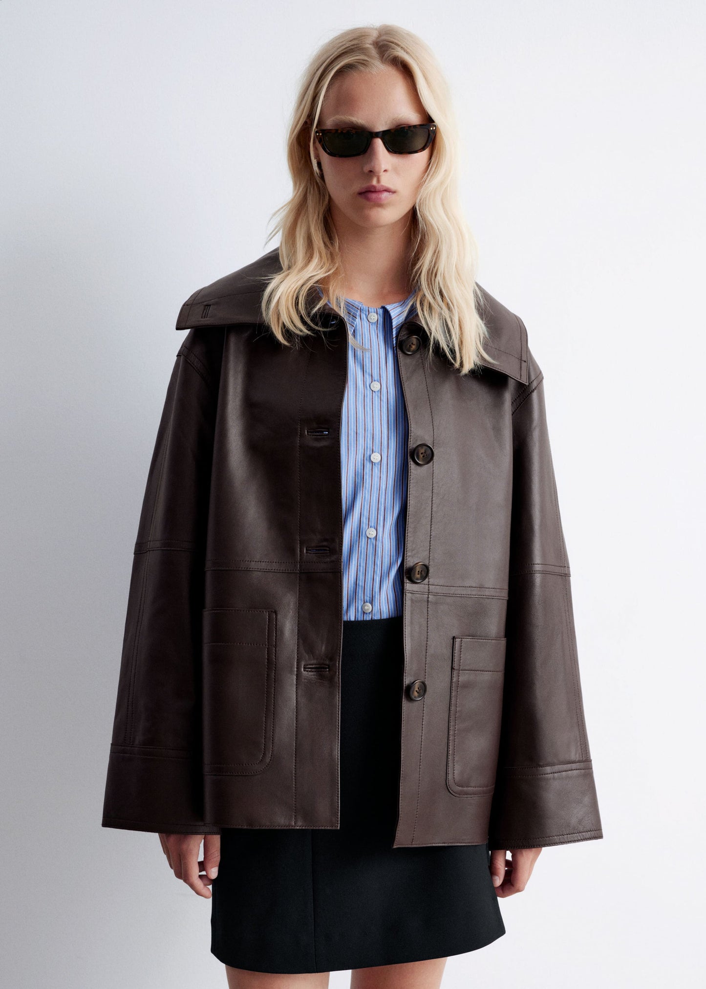 Boxy Nappa Leather Jacket