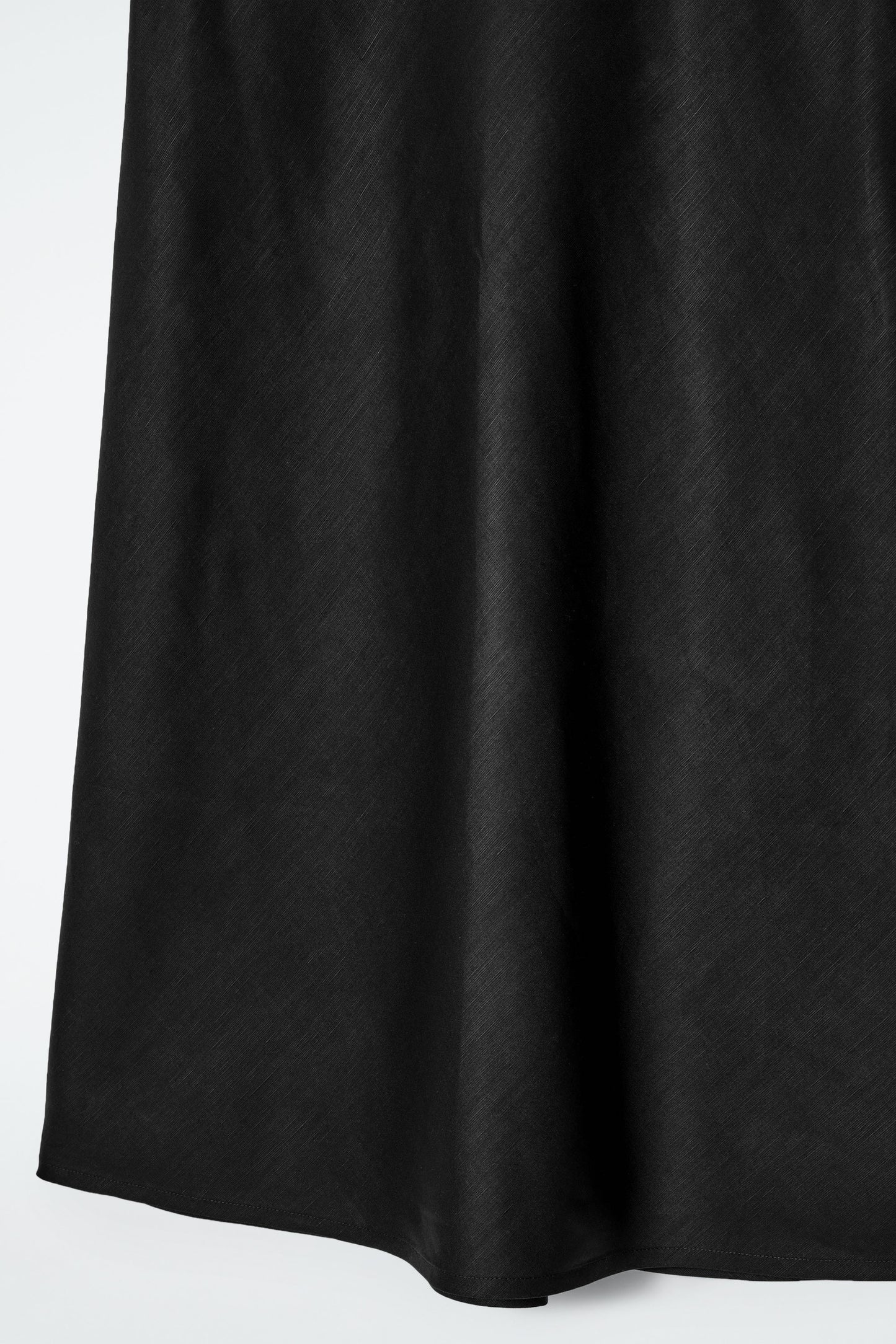 Linen-blend midi column skirt