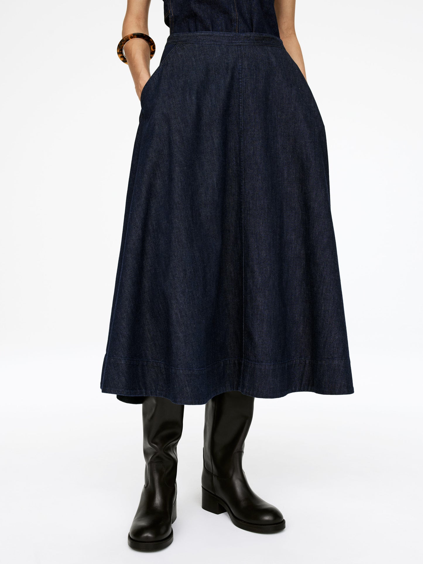Cotton Midi Skirt