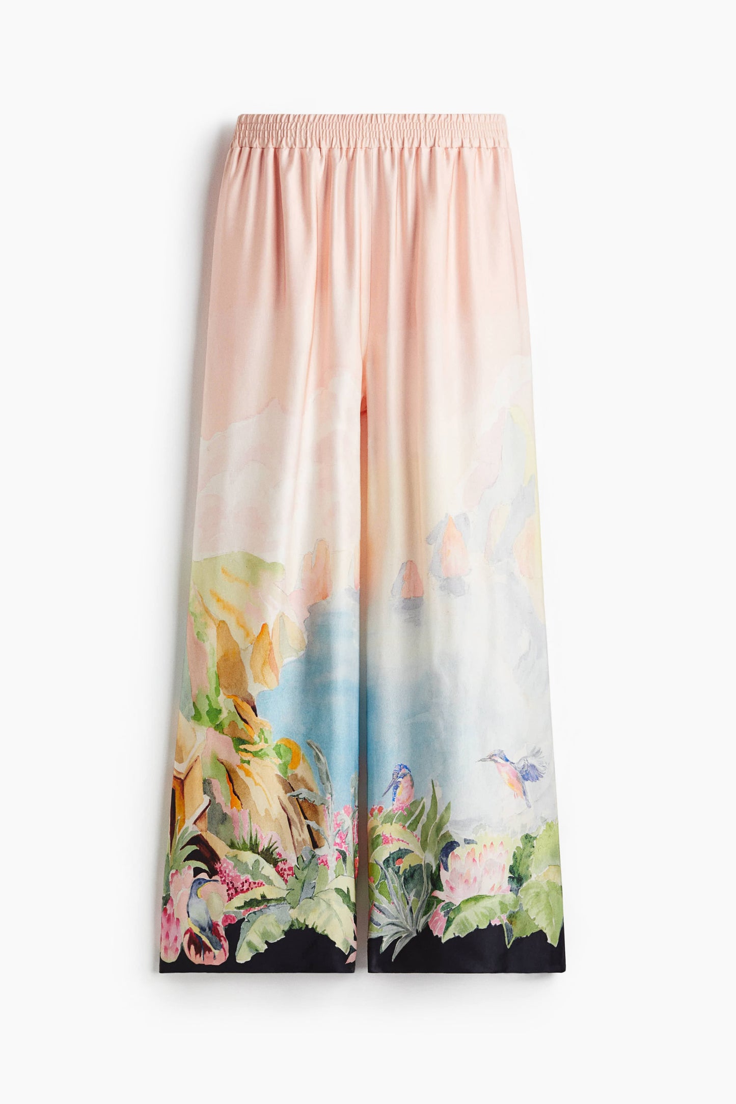 Printed pull-on trousers
