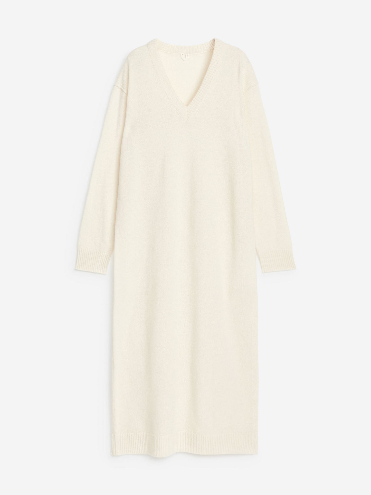 V-Neck Wool Dress