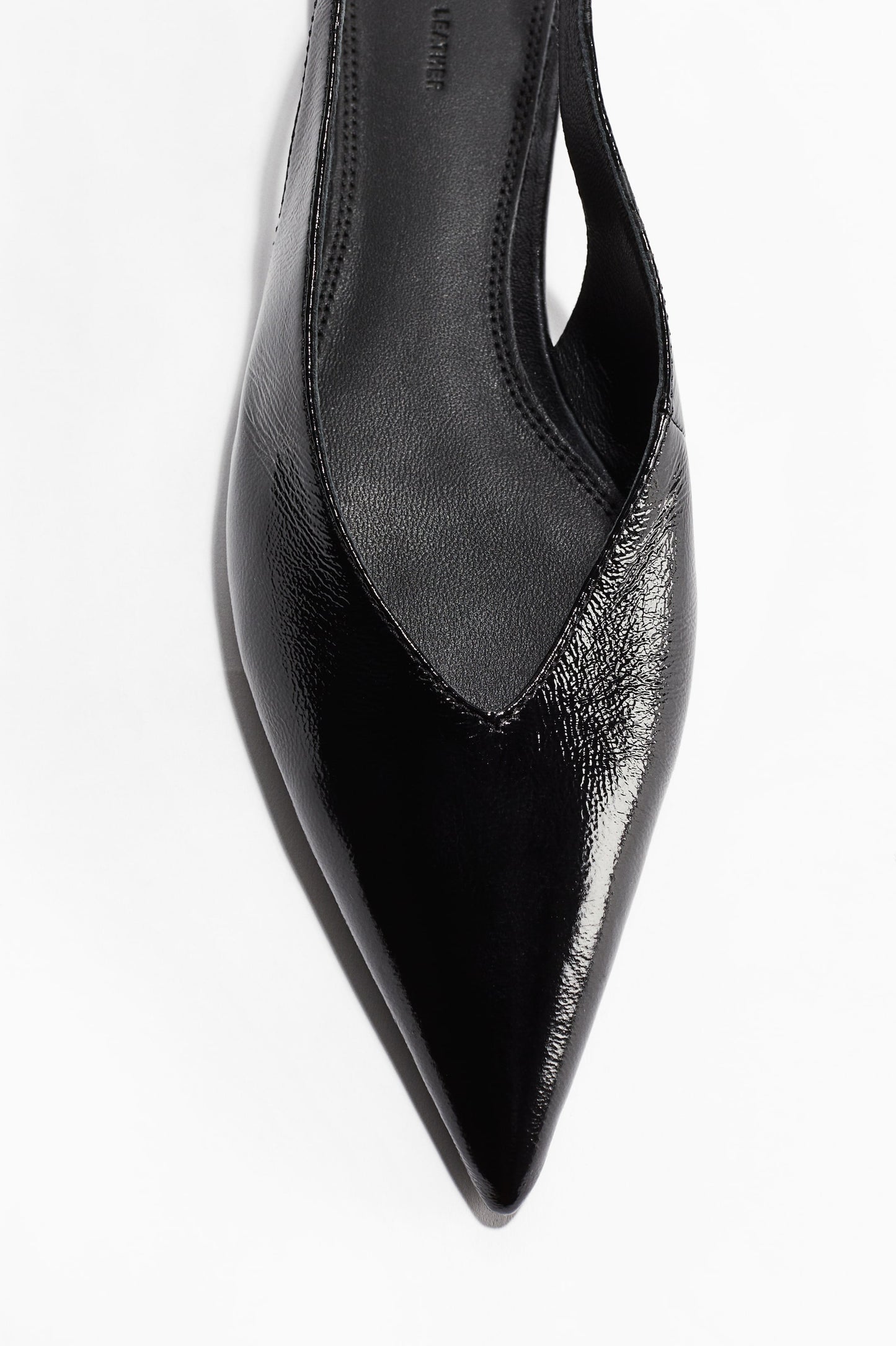 Leather slingbacks
