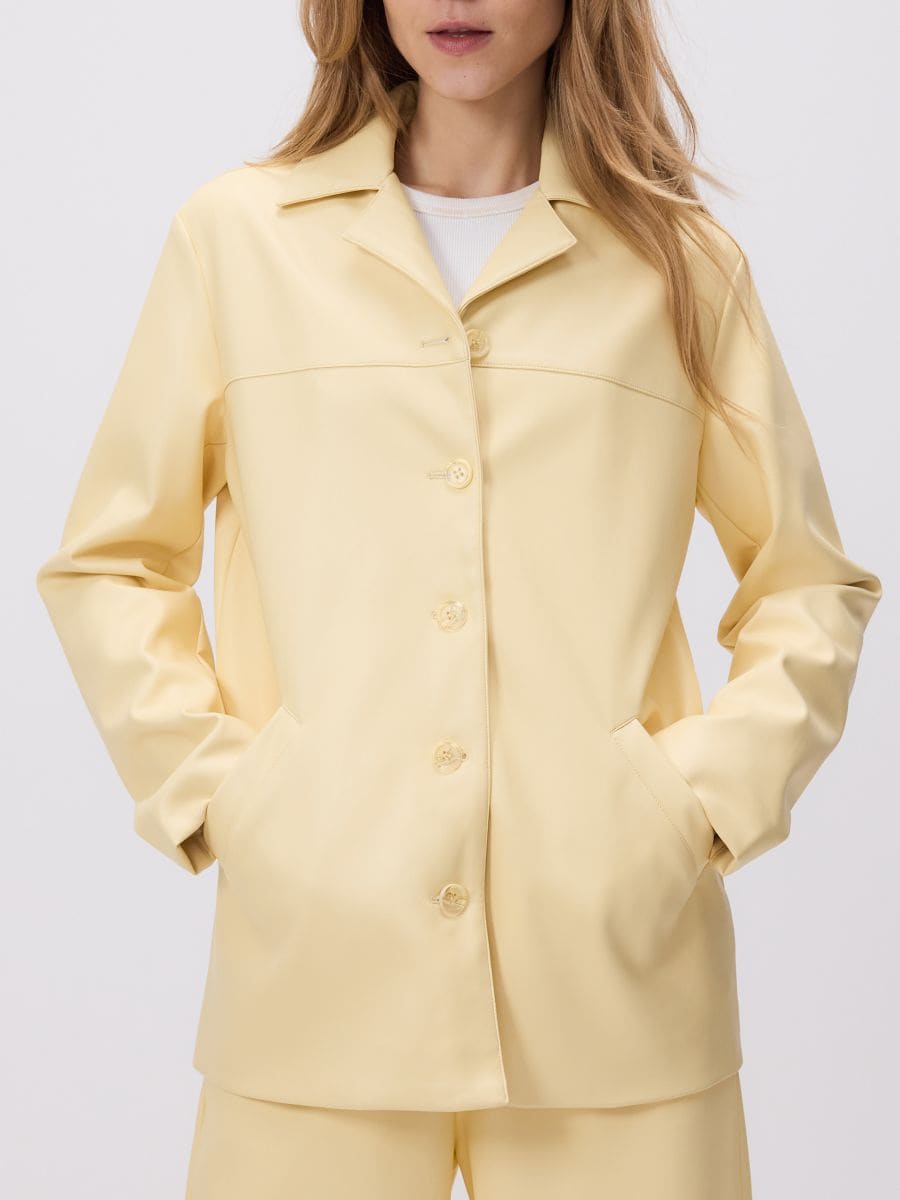 Faux leather jacket
