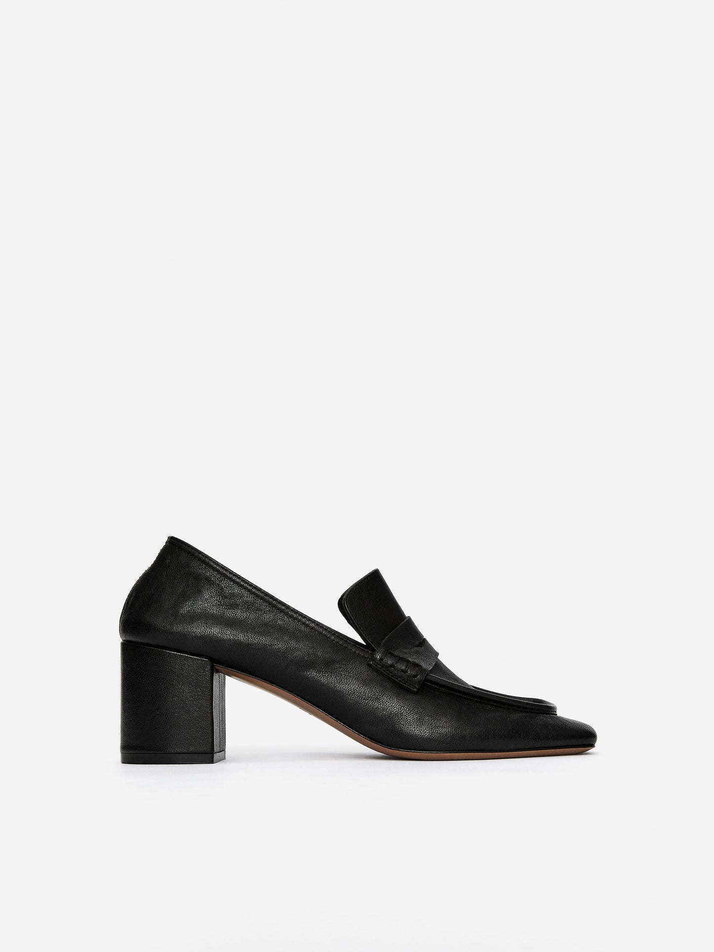Heeled Leather Loafers