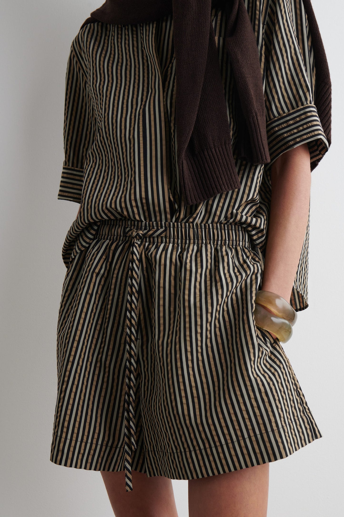 Striped Seersucker Shorts