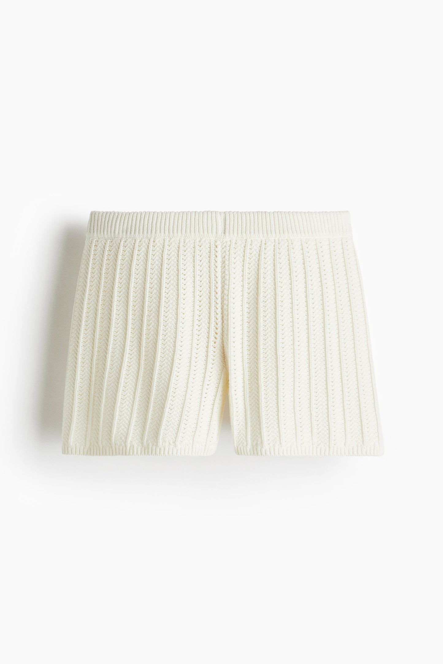Pointelle-knit cotton shorts