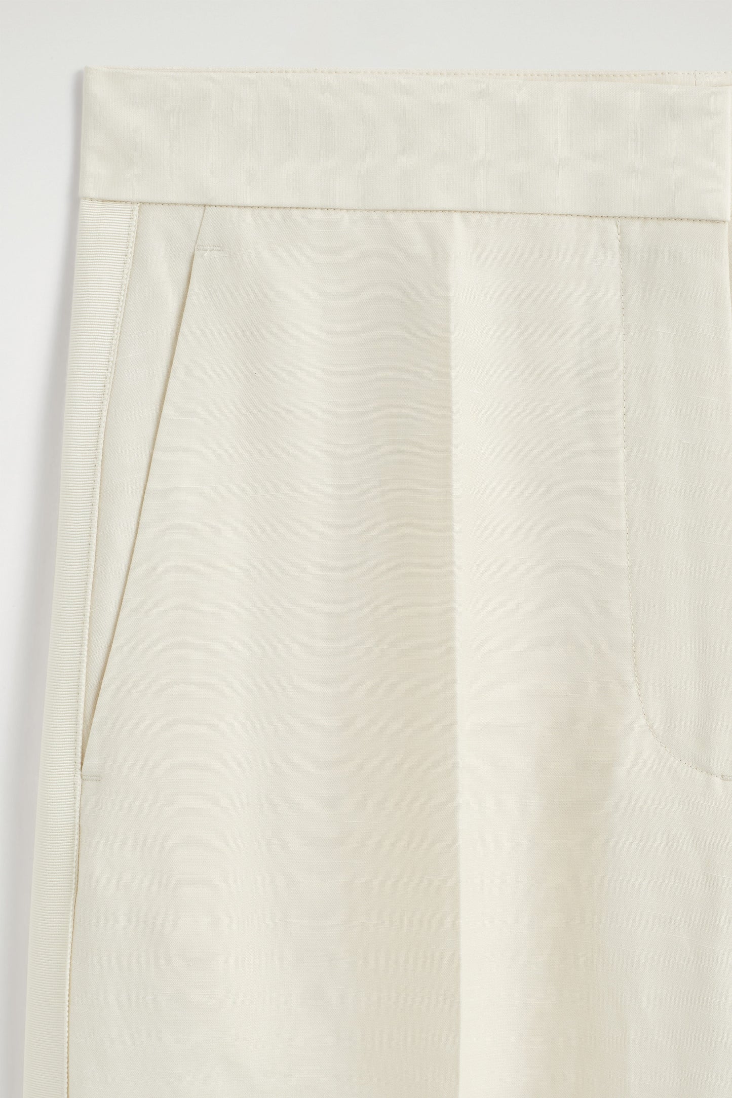 Tailored Linen-Blend Straight-Leg Trousers