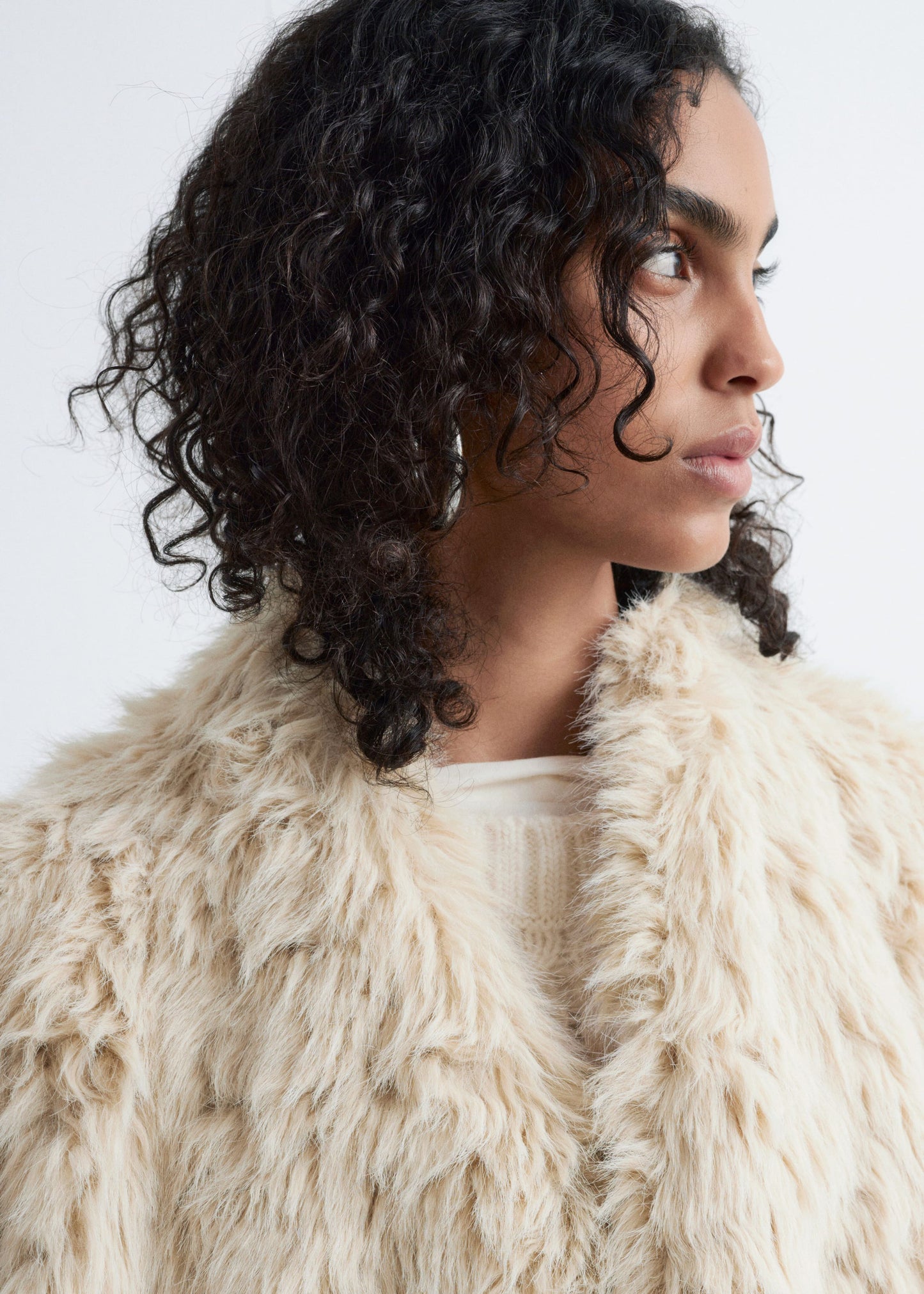 Faux Fur Midi Coat