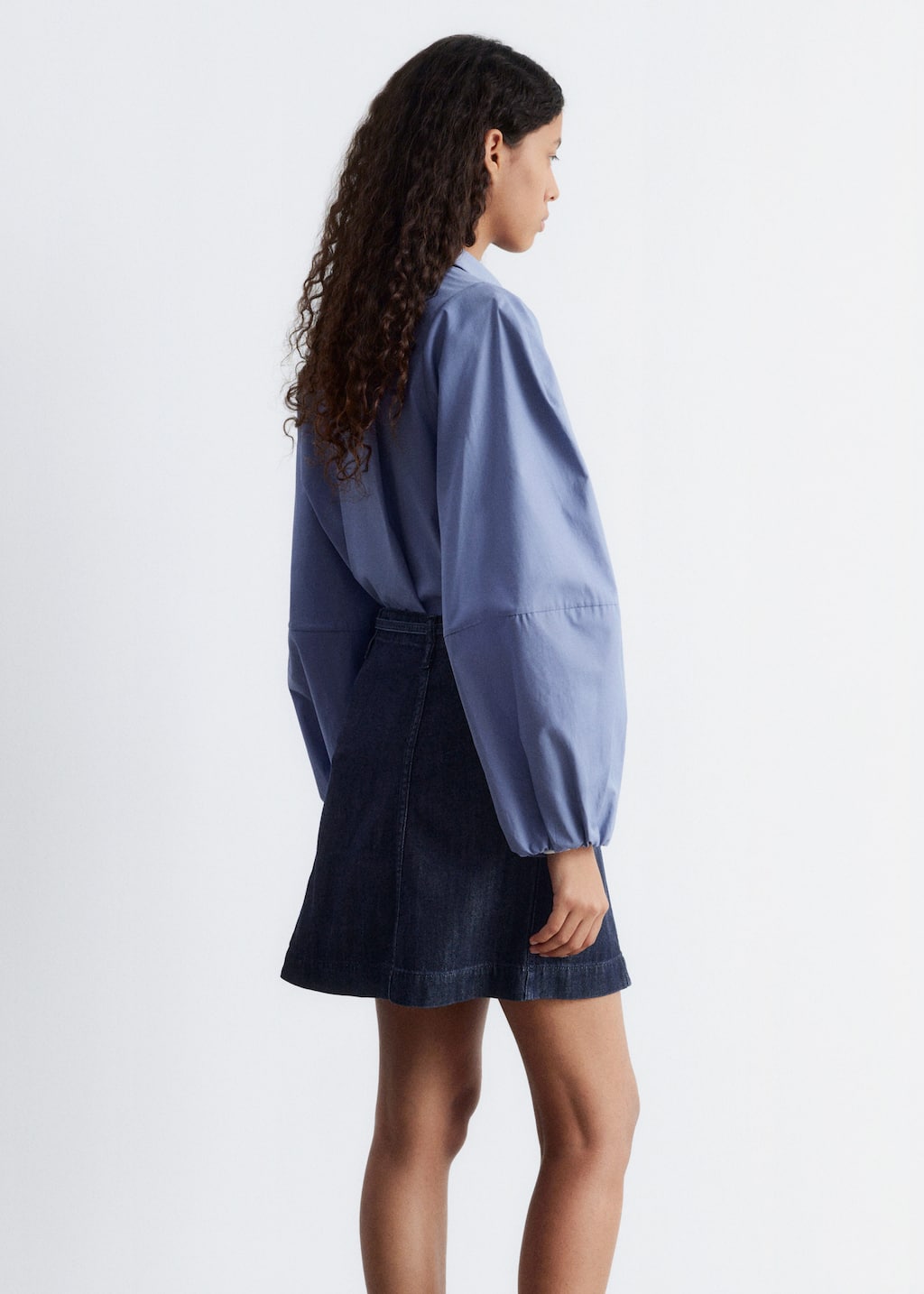 Voluminous Balloon-Sleeve Blouse