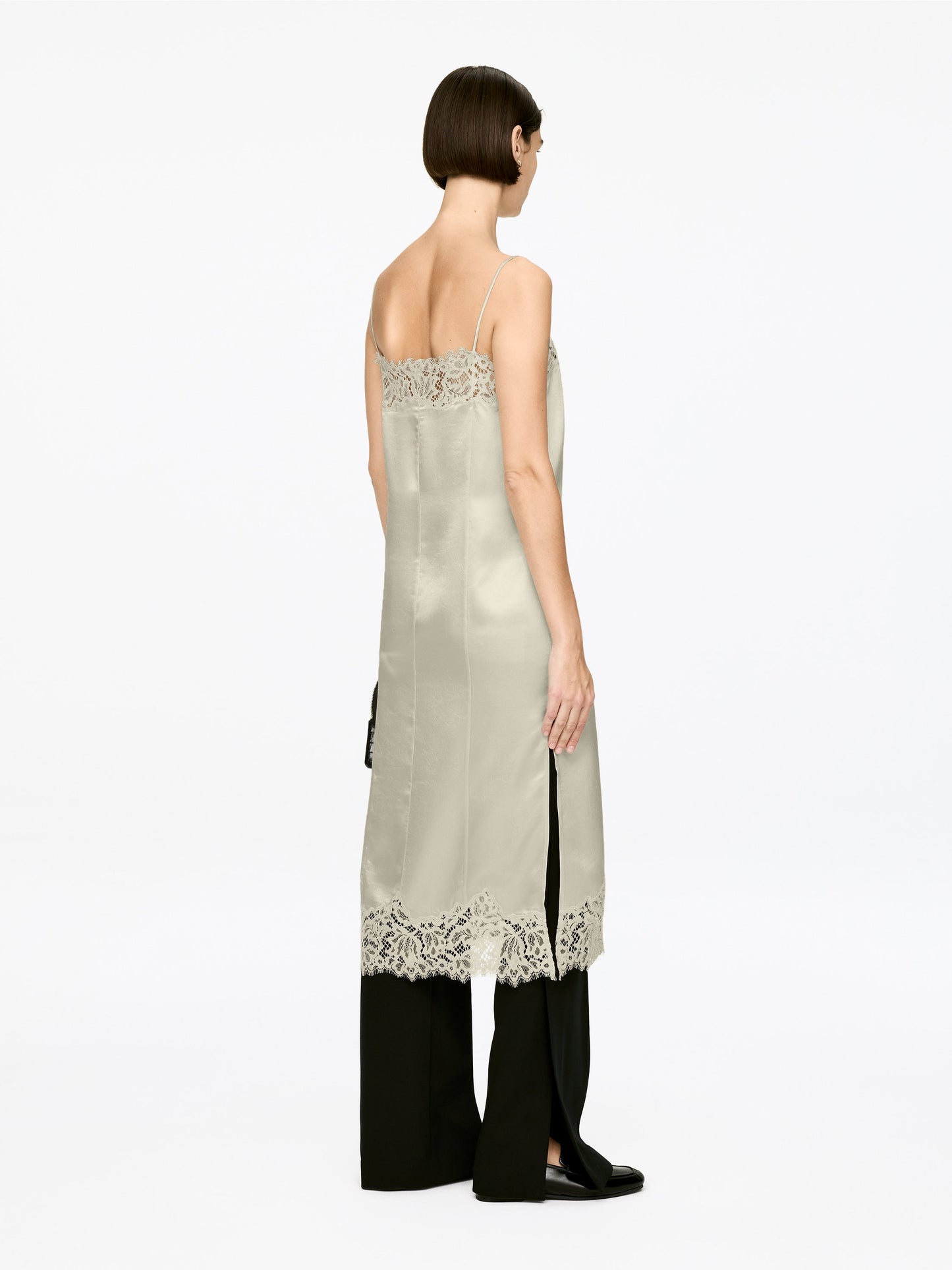 Lace-Detail Strap Dress