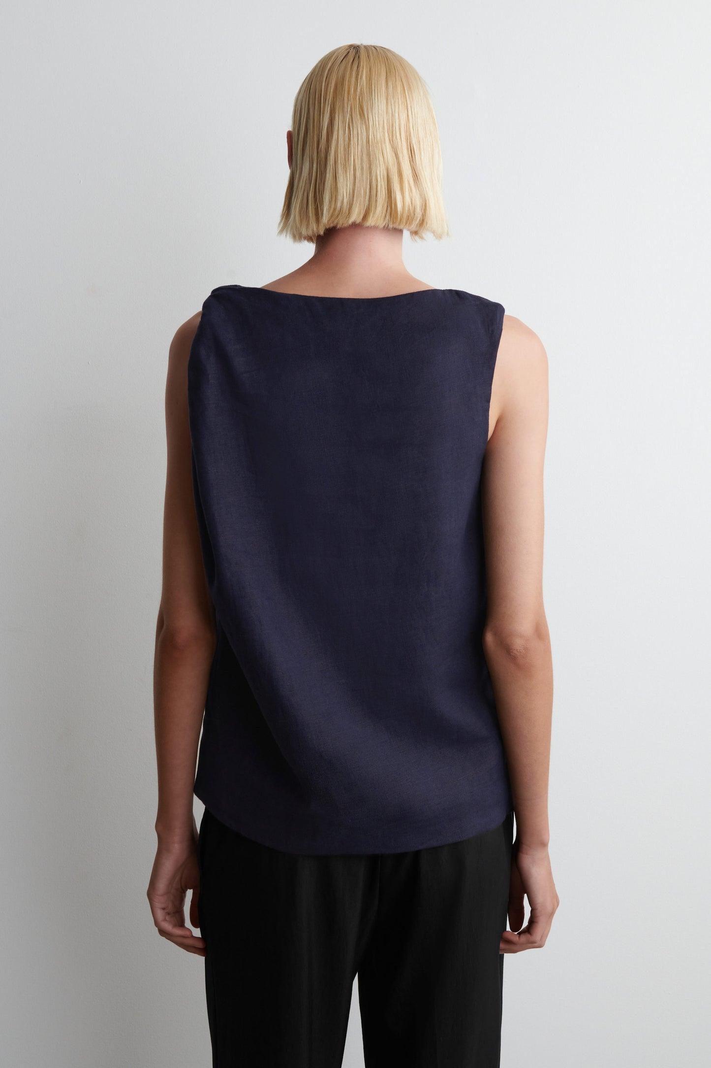 Twisted-Detail Linen Top