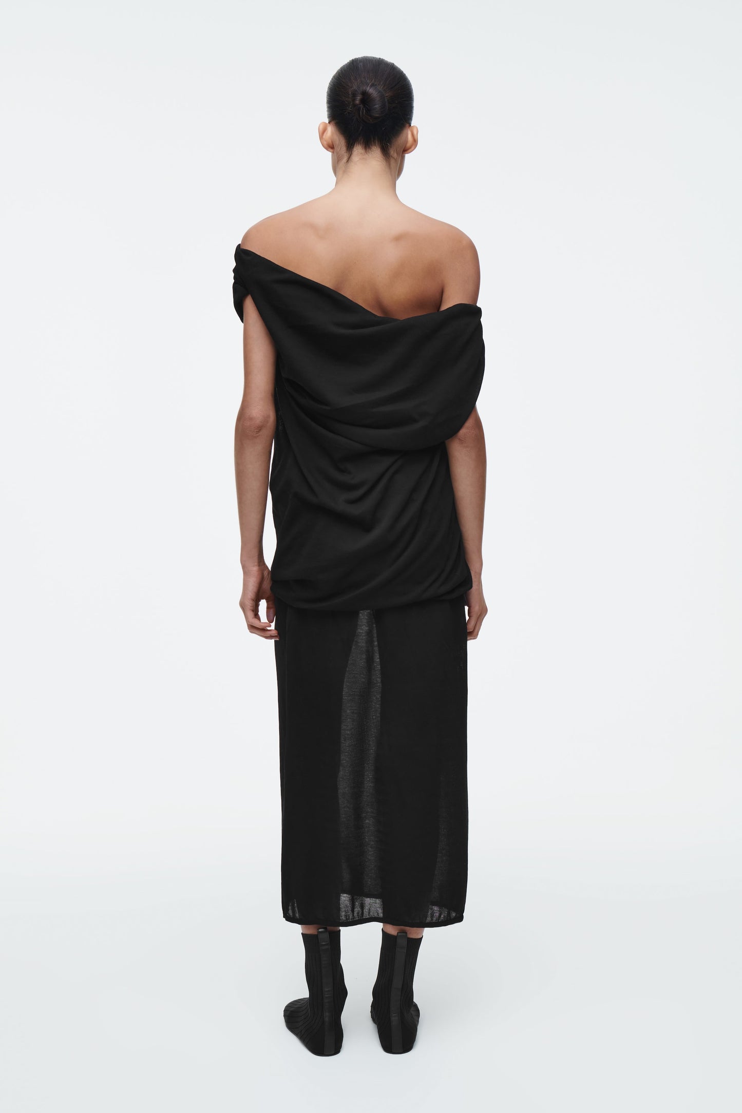 Draped knitted top