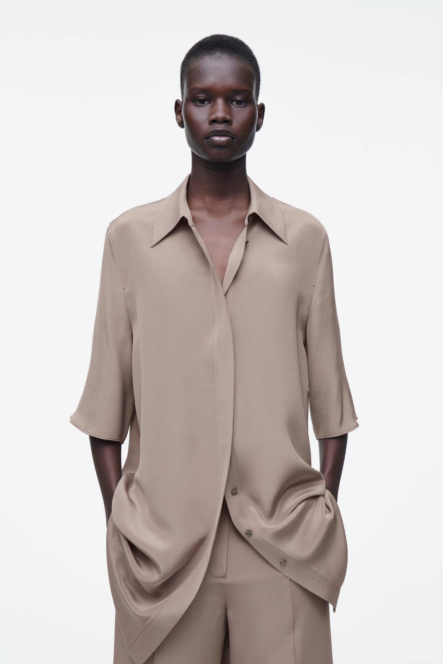 Longline Silk Shirt