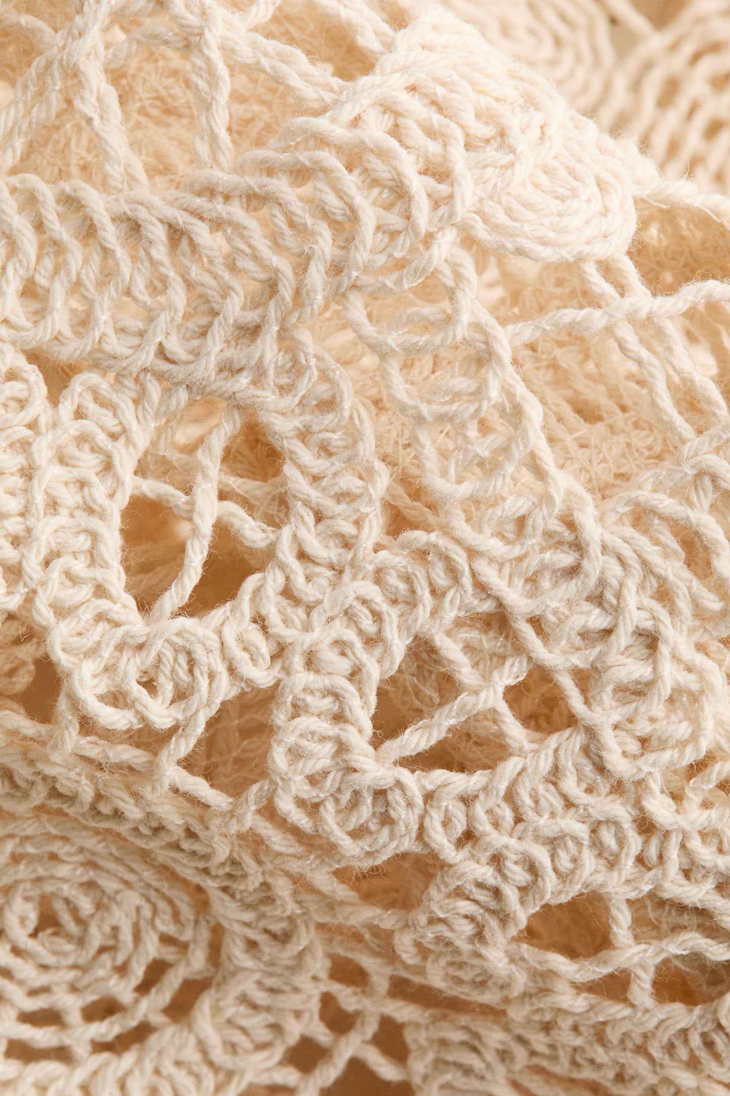 Crochet-look cotton dress