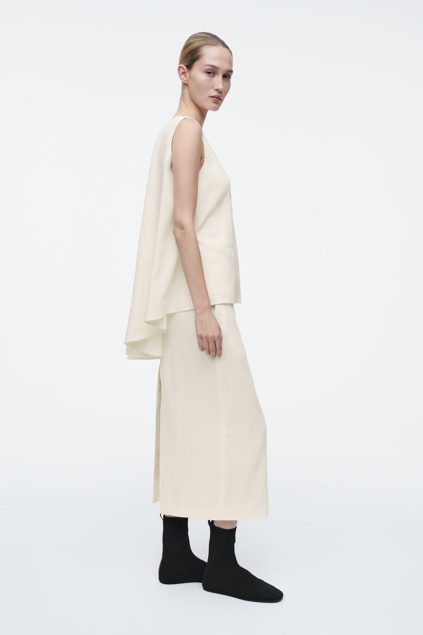 Deconstructed open-back top