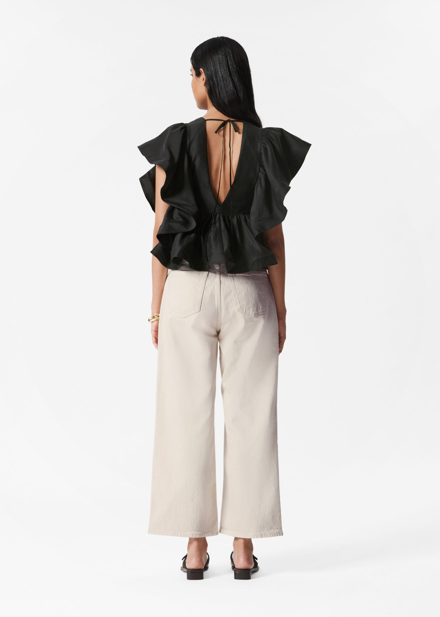 Ruffle V-Neck Blouse