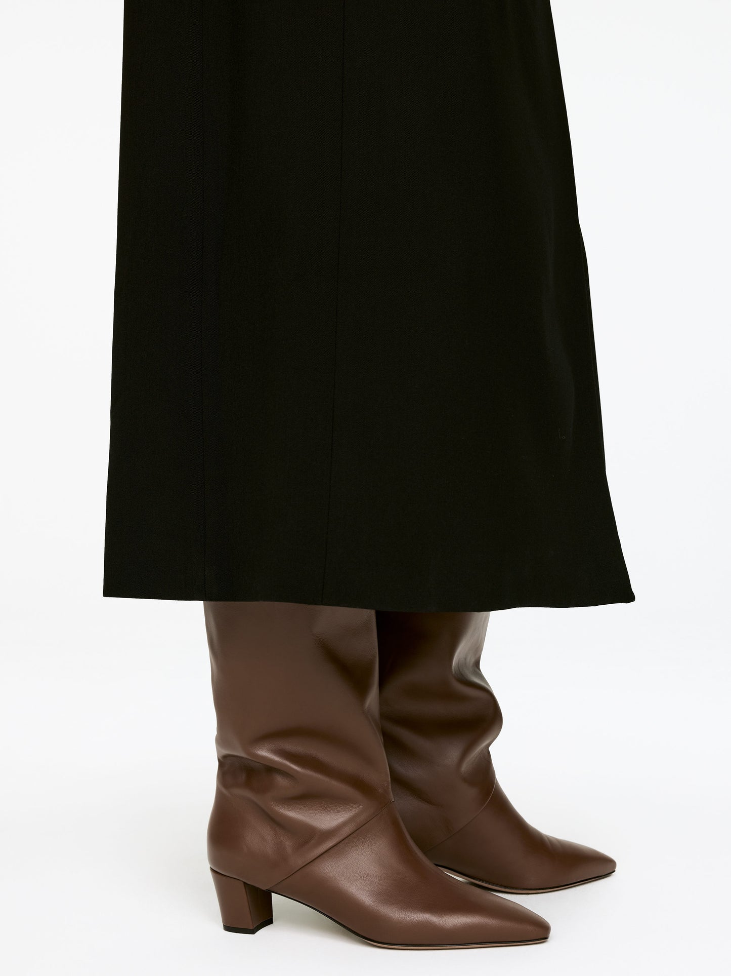 Mid-Calf Leather Boots