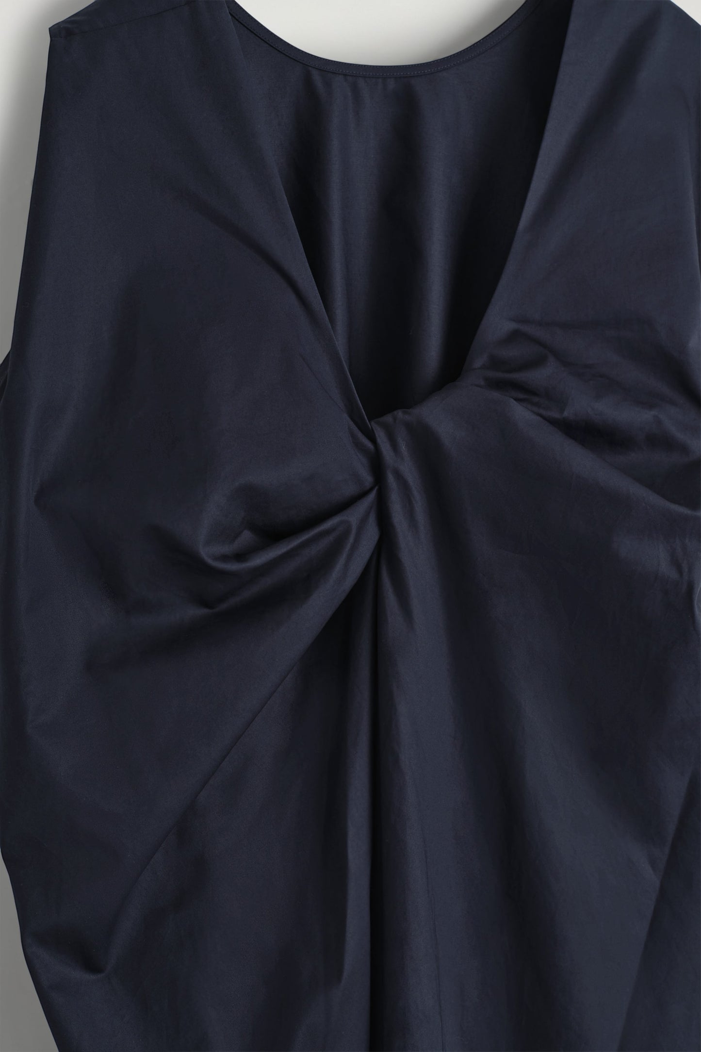 Twist-Back Cotton Midi Dress
