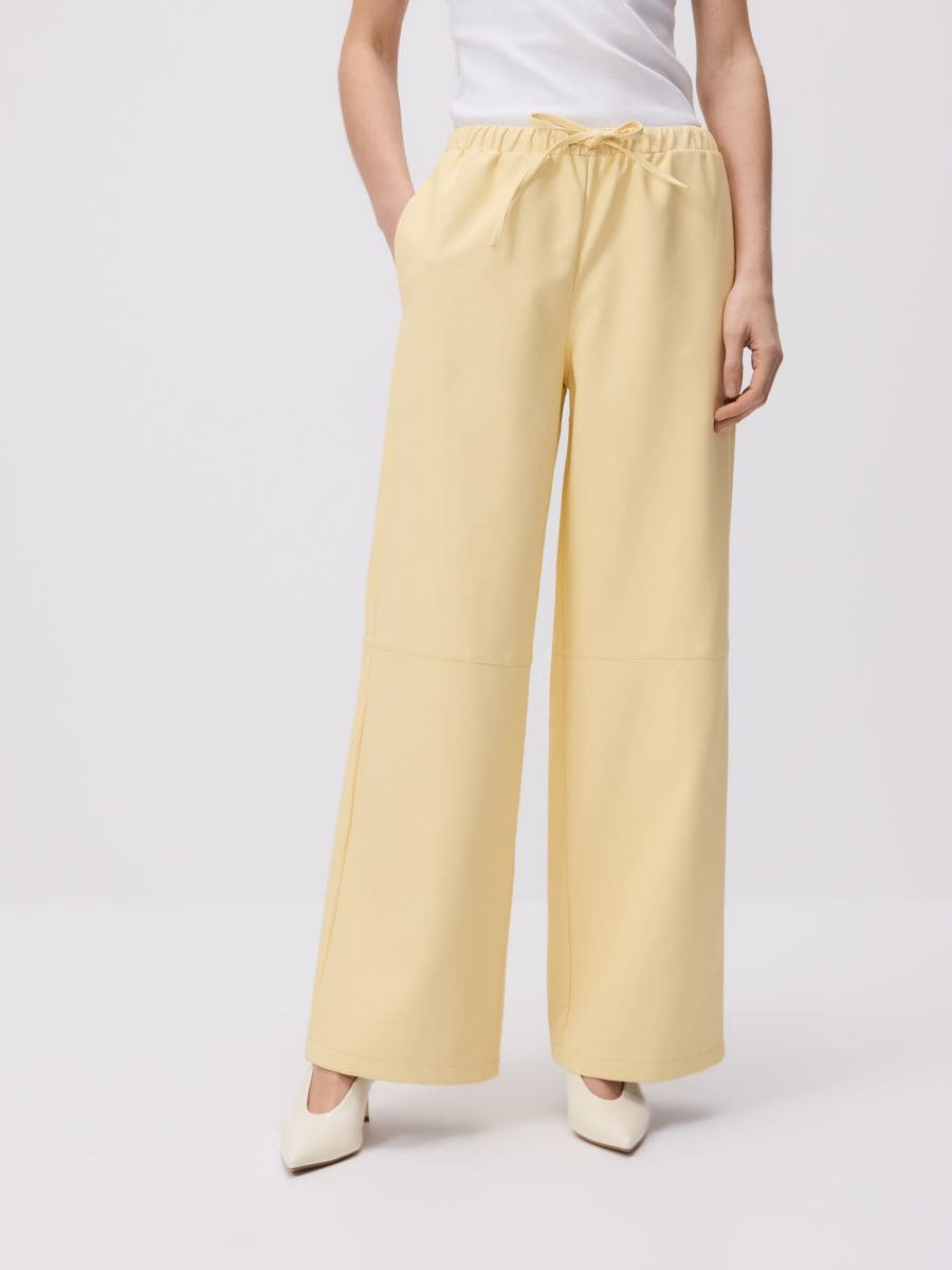 Faux leather trousers