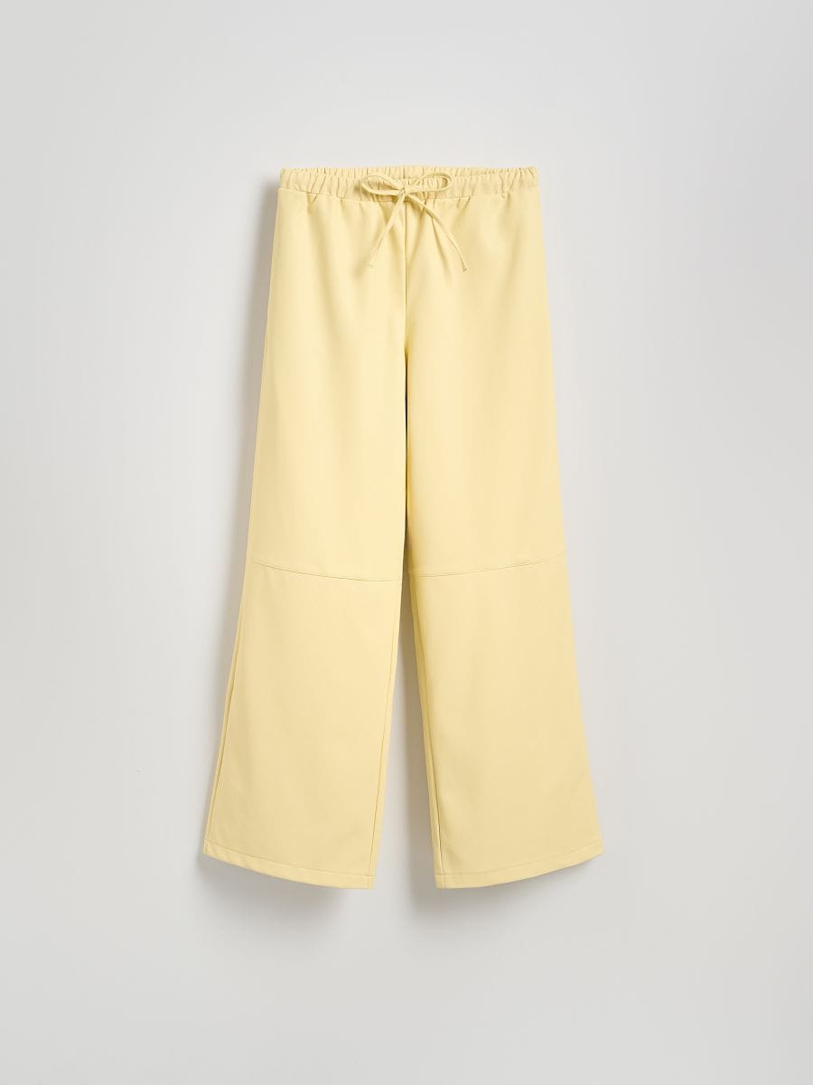Faux leather trousers