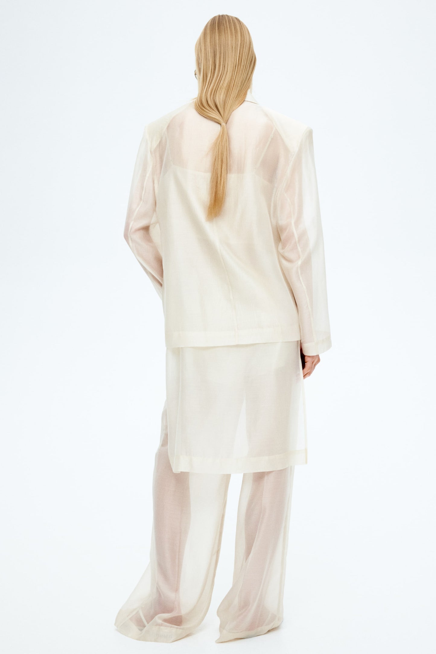 Oversized sheer blazer