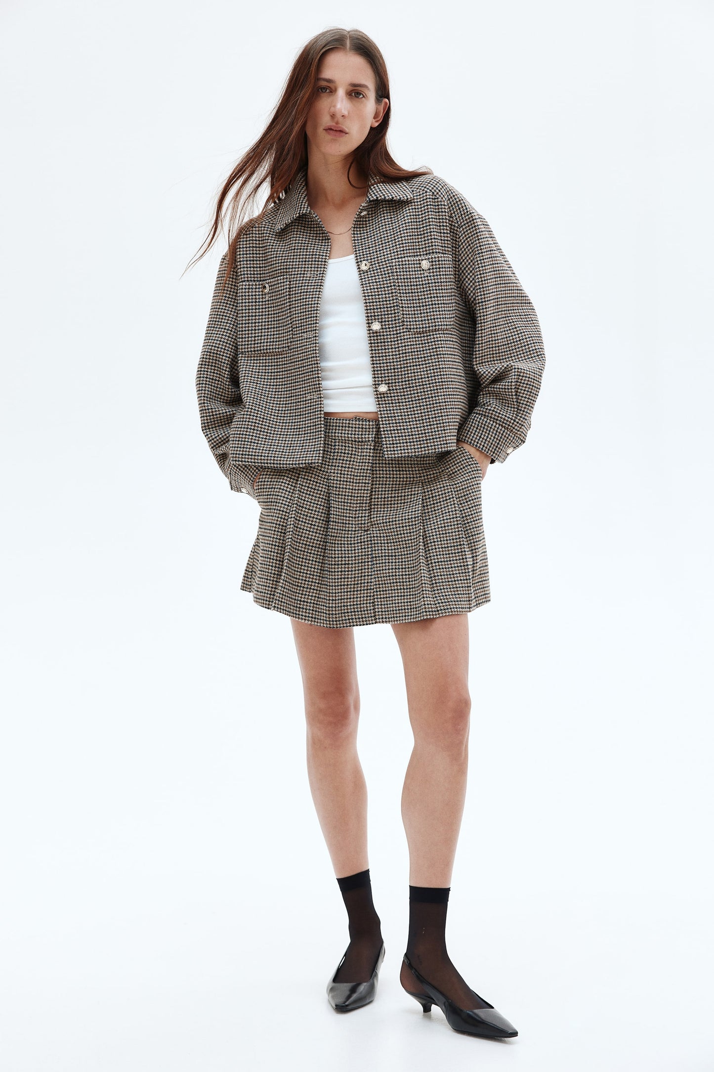 Pleated skort