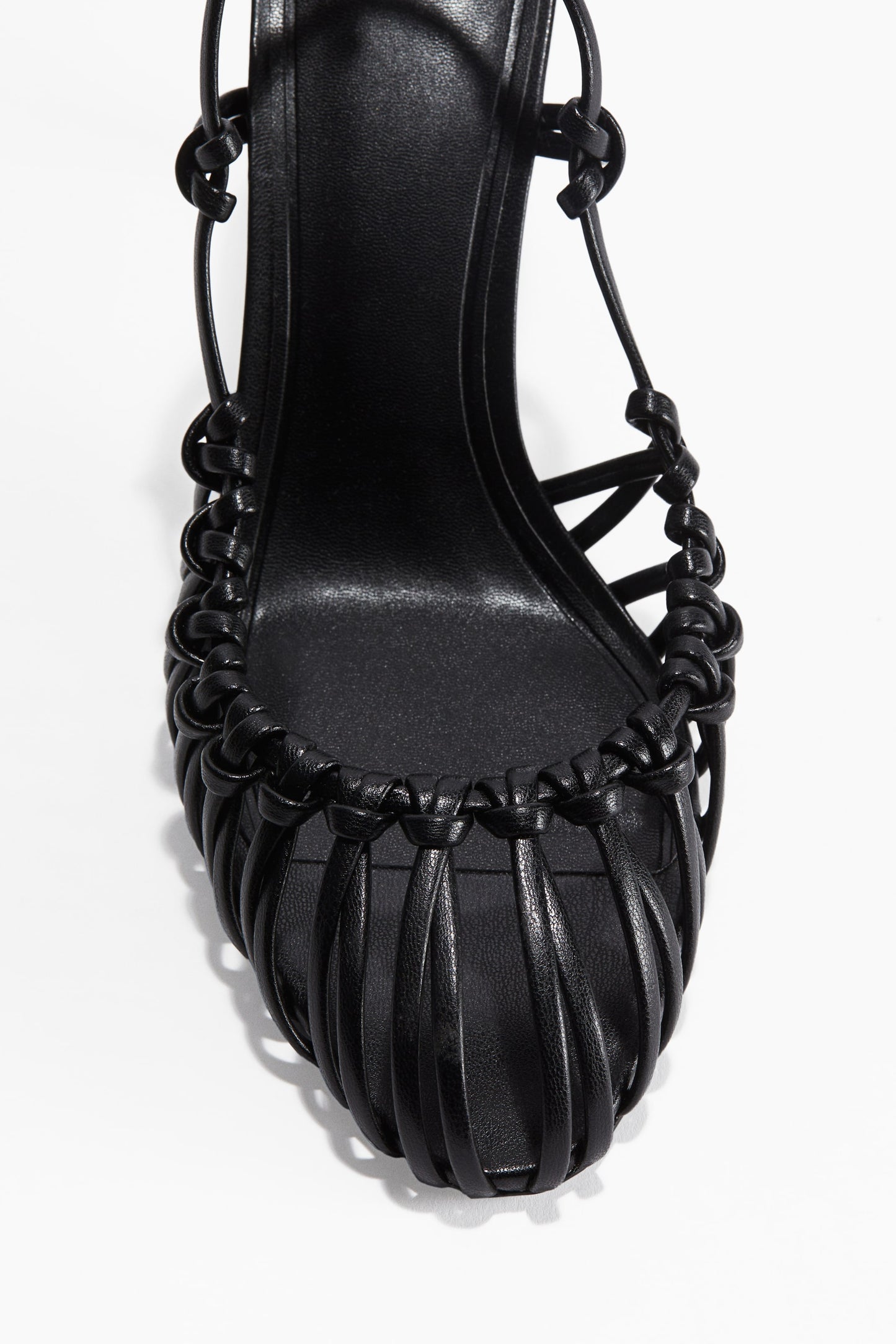 Knotted heeled slingbacks